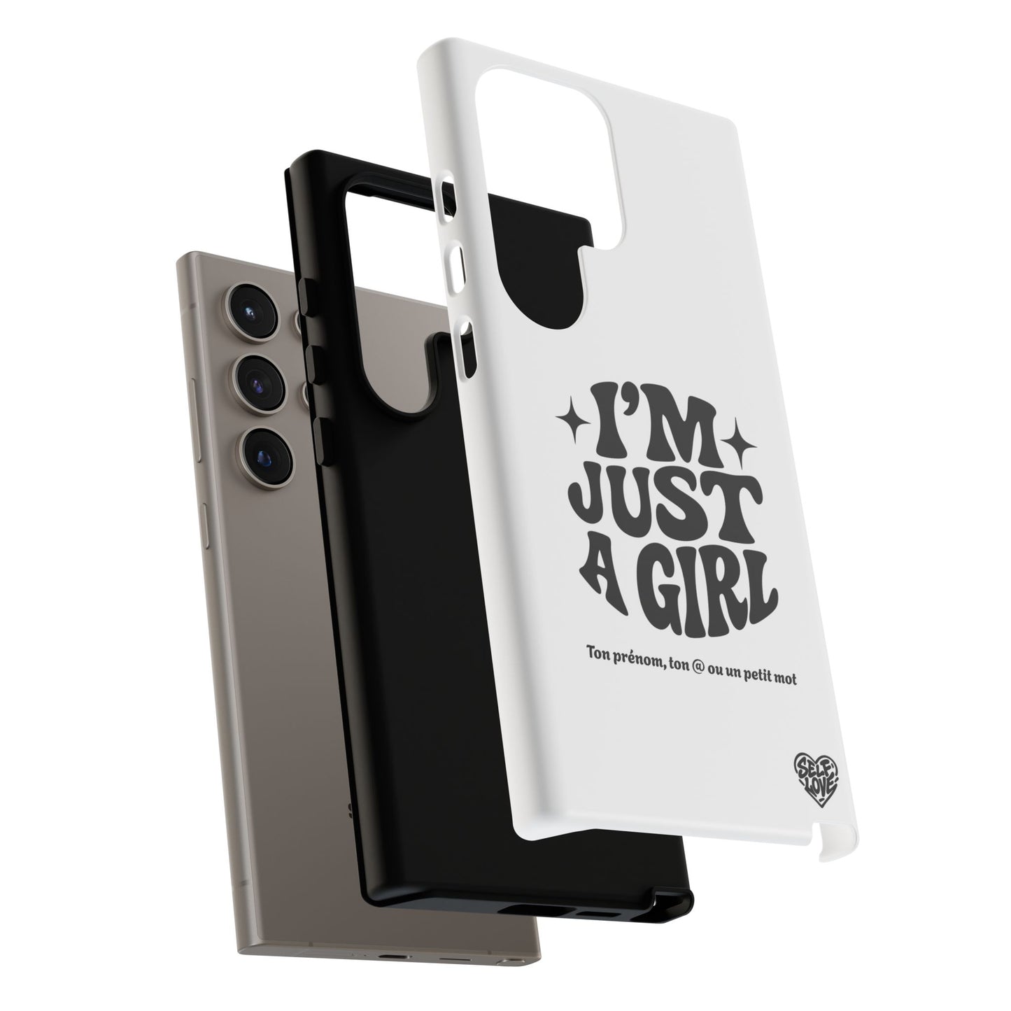 Im Just A Girl - Coque Samsung (blanc)