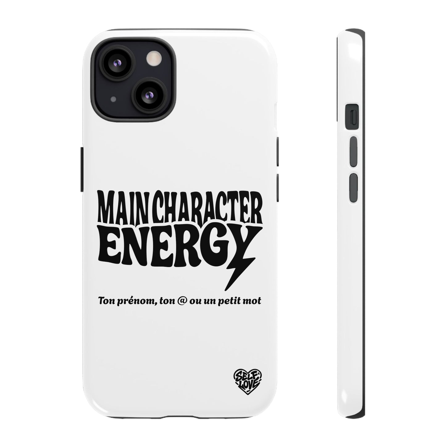 Main Character Energy - Coque iPhone (blanc)