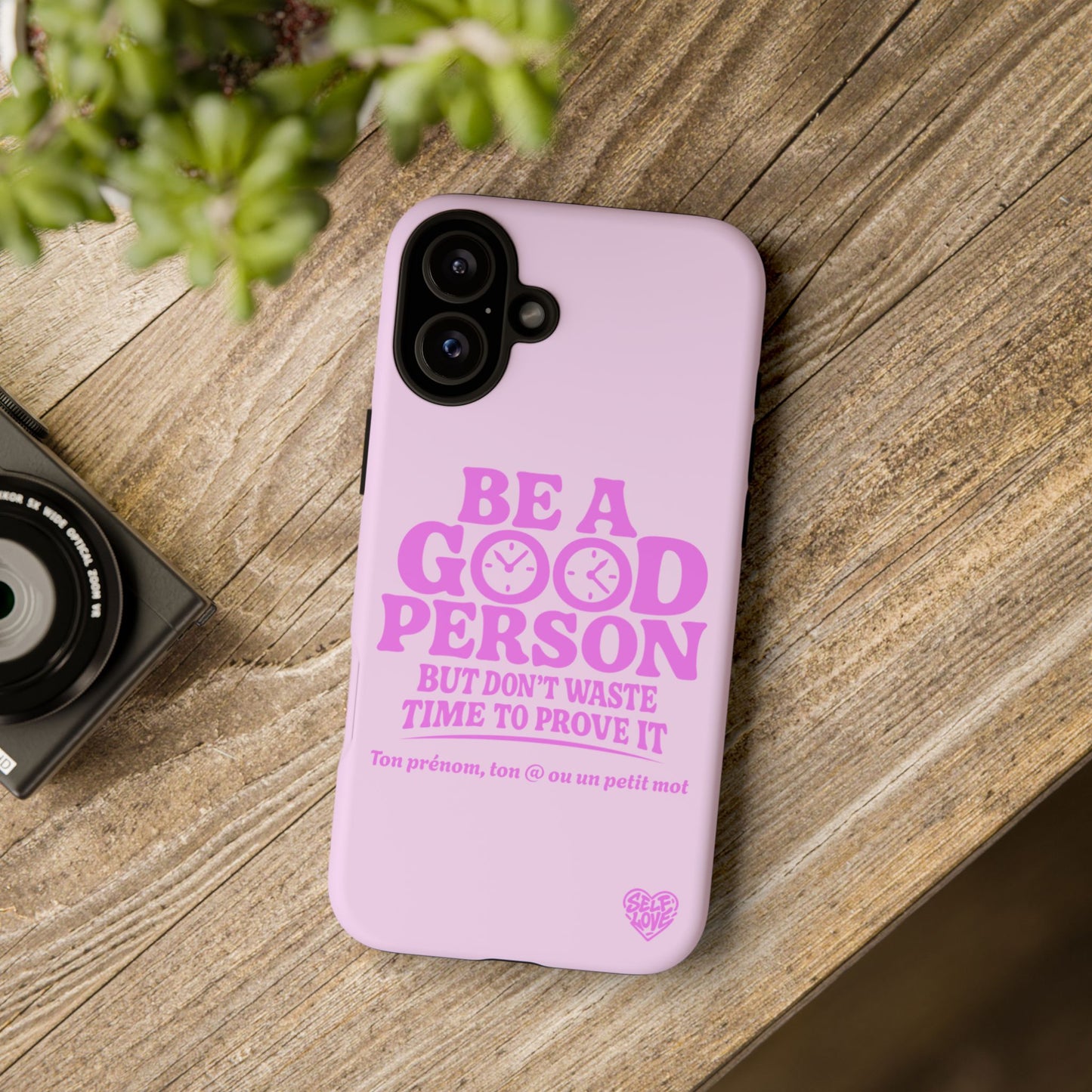 Be A Good Person - Coque iPhone (rose)