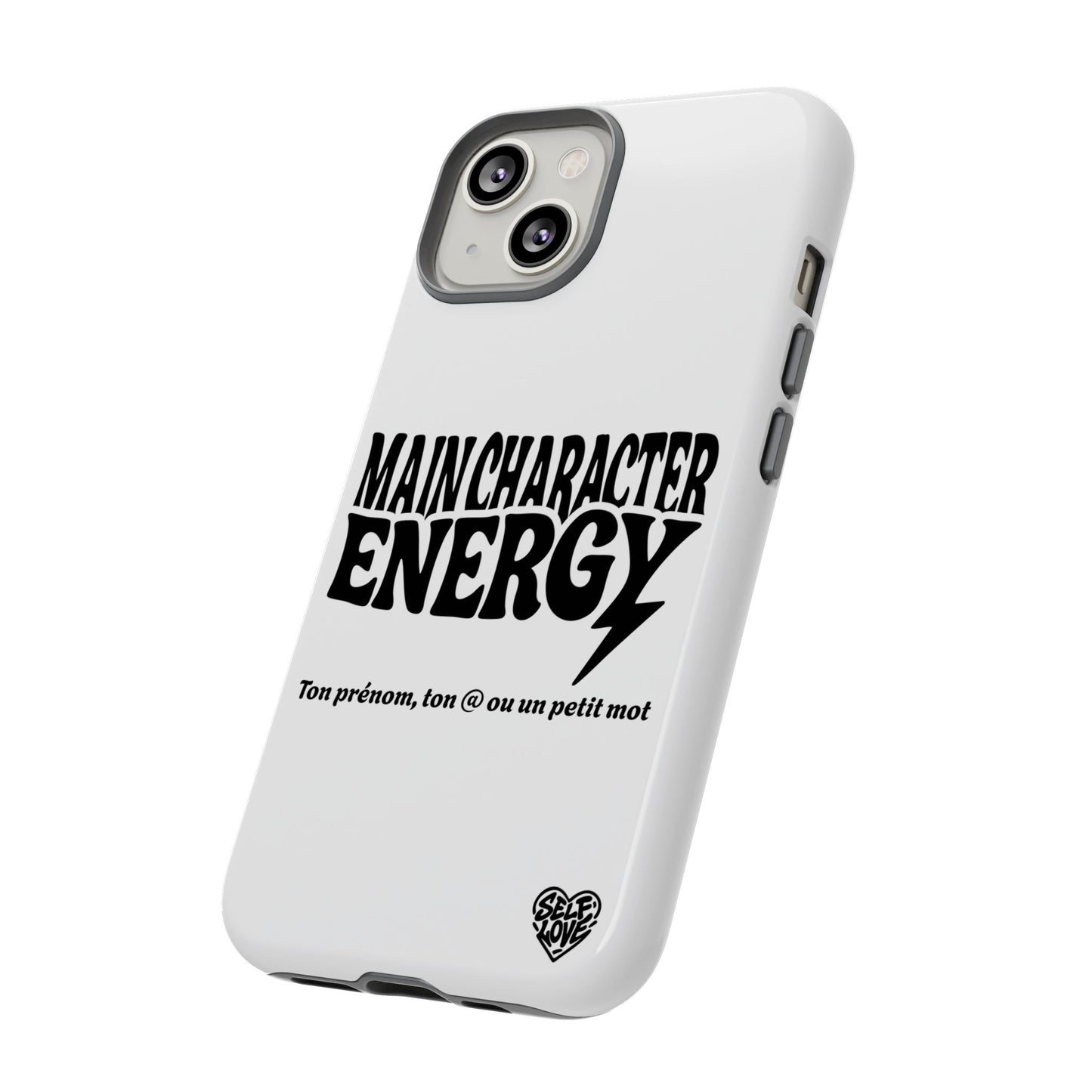 Main Character Energy - Coque iPhone (blanc)