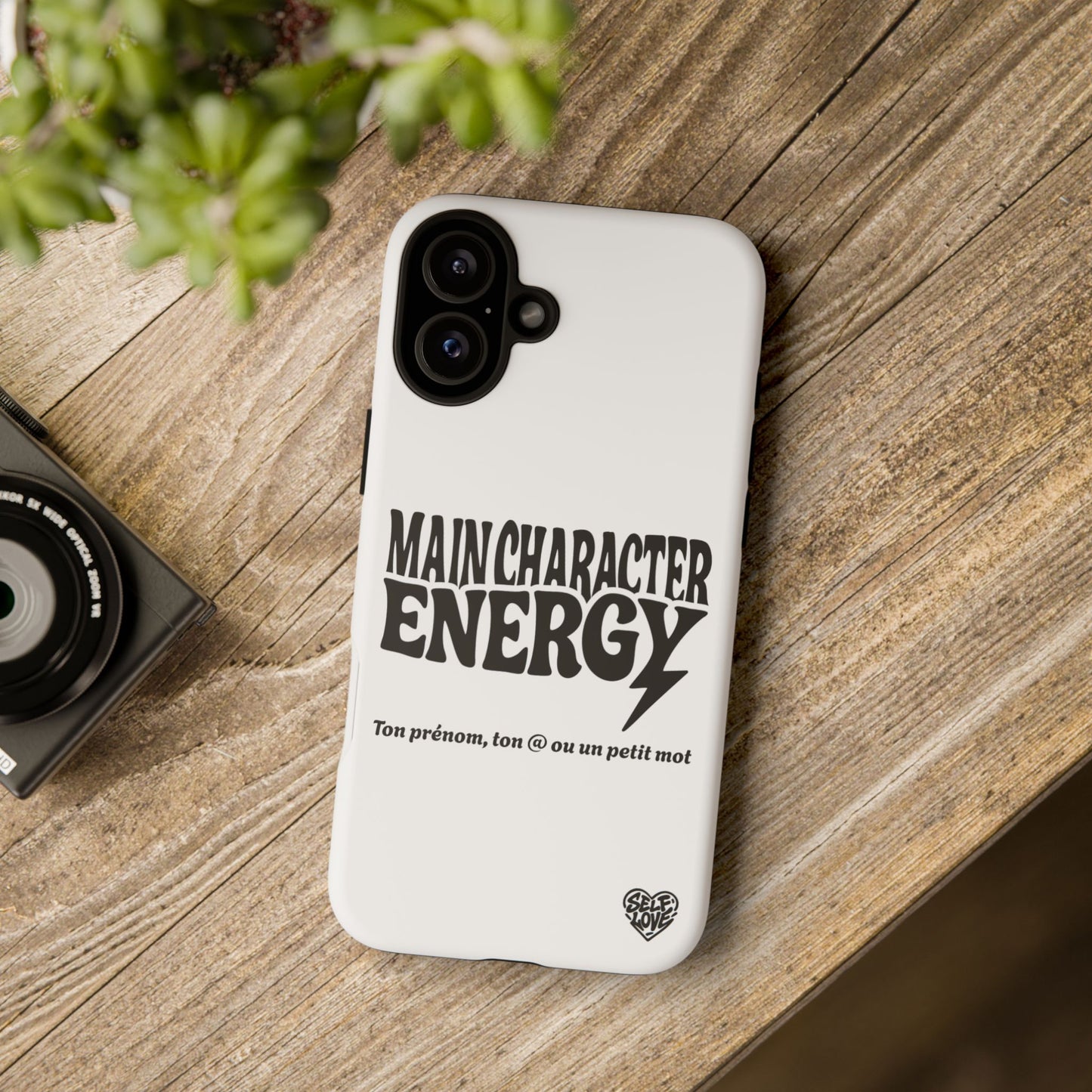 Main Character Energy - Coque iPhone (blanc)