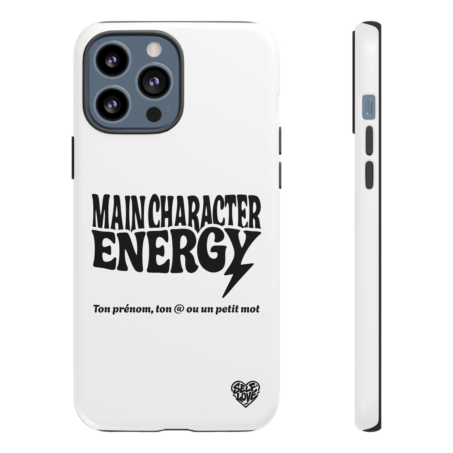 Main Character Energy - Coque iPhone (blanc)