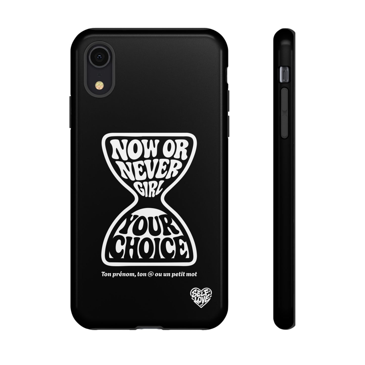 Now Or Never Girl - Coque iPhone (noir)