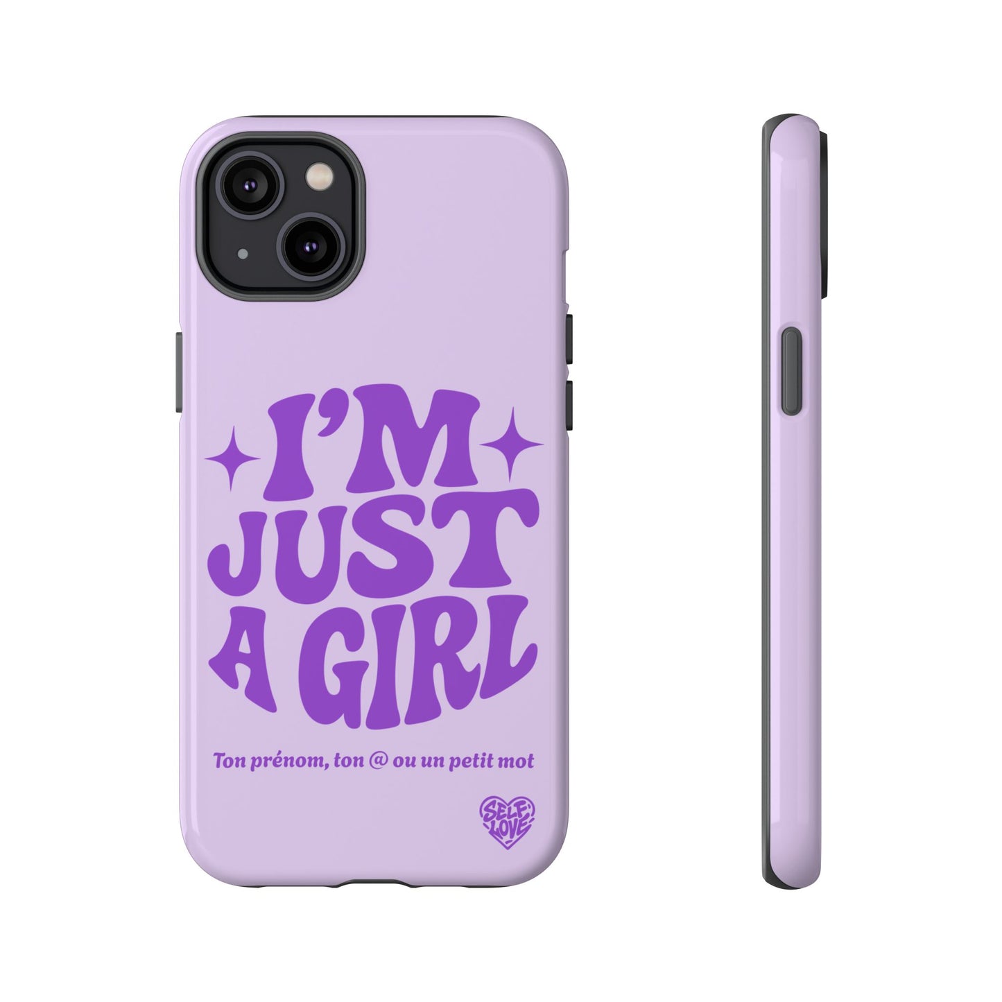 Im Just A Girl - Coque iPhone (violet)