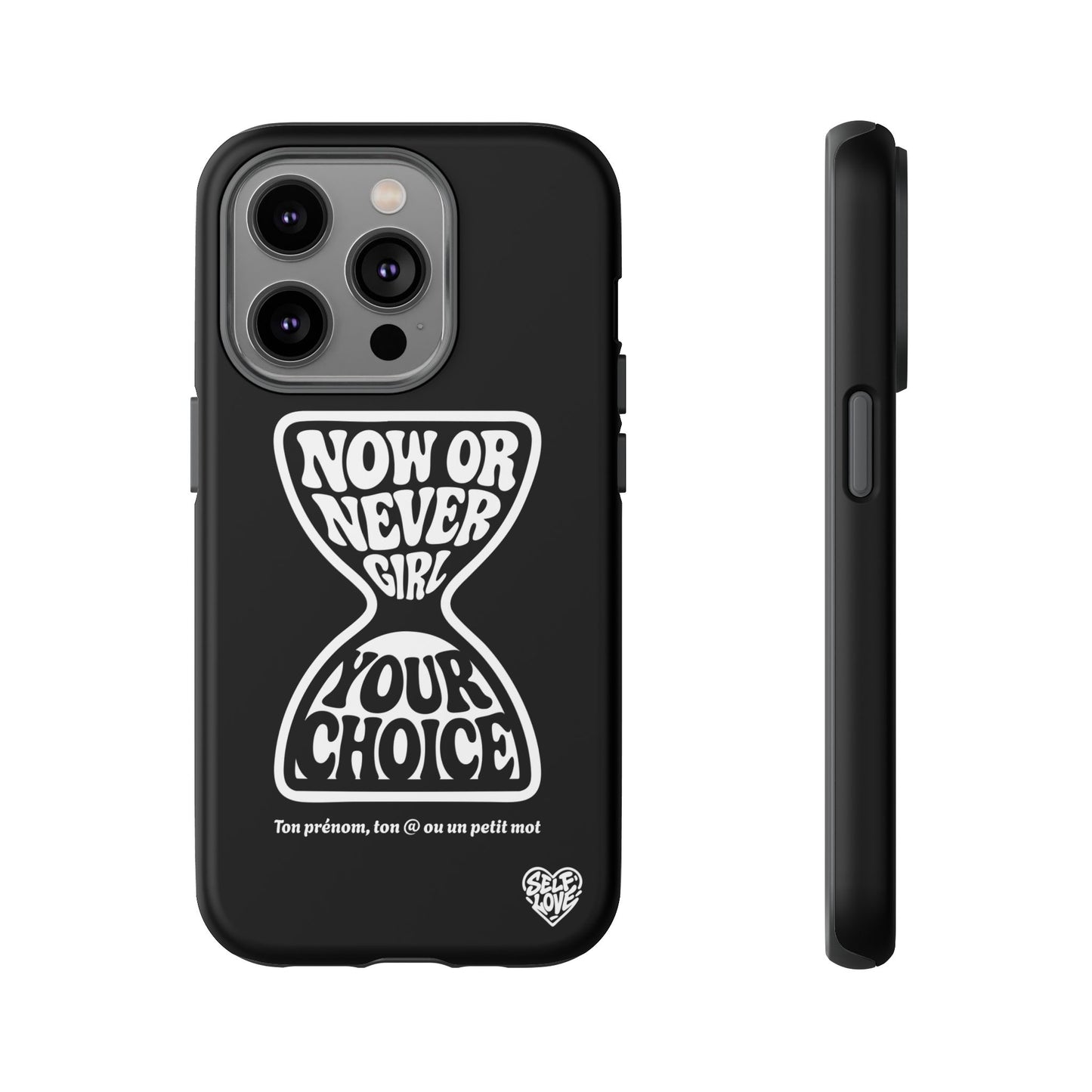 Now Or Never Girl - Coque iPhone (noir)