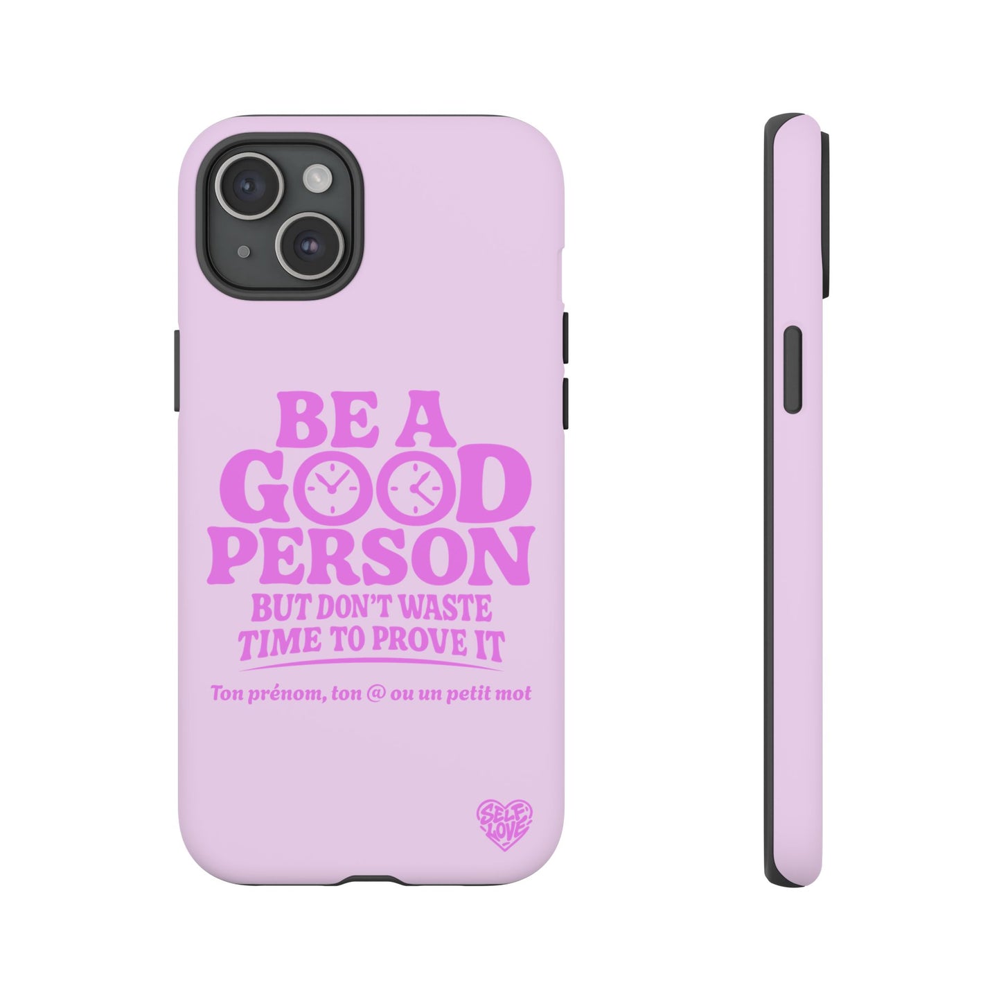 Be A Good Person - Coque iPhone (rose)