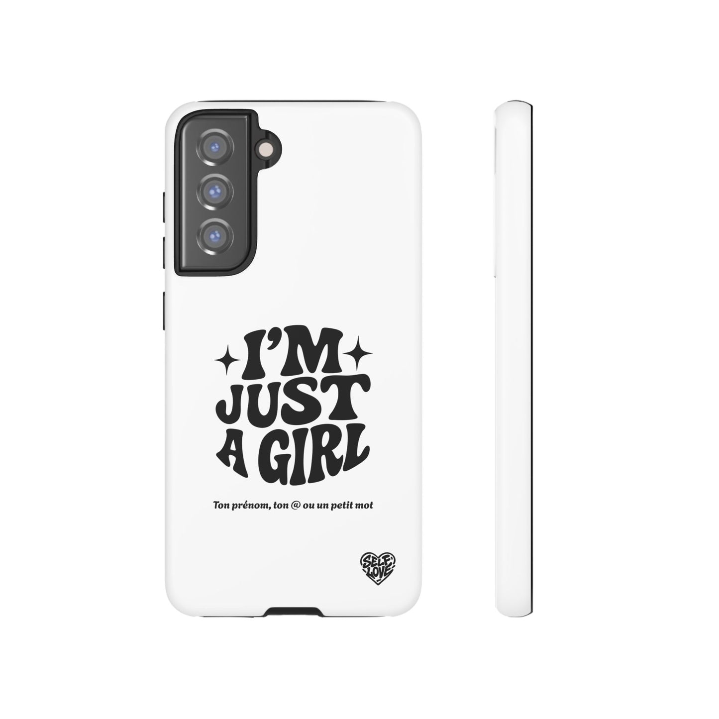 Im Just A Girl - Coque Samsung (blanc)