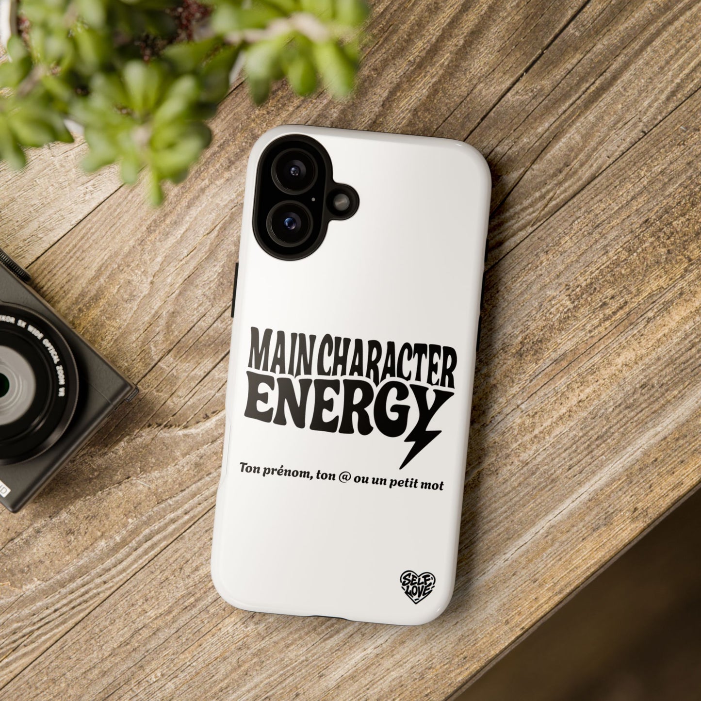 Main Character Energy - Coque iPhone (blanc)