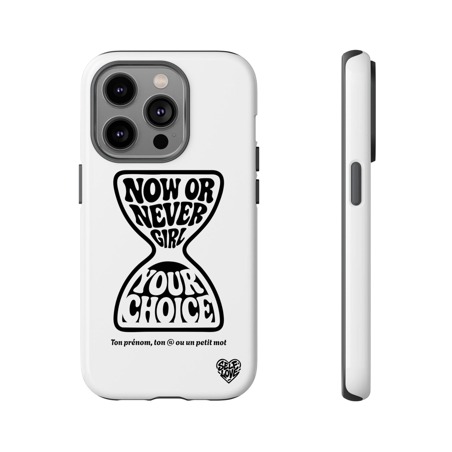 Now Or Never Girl - Coque iPhone (blanc)