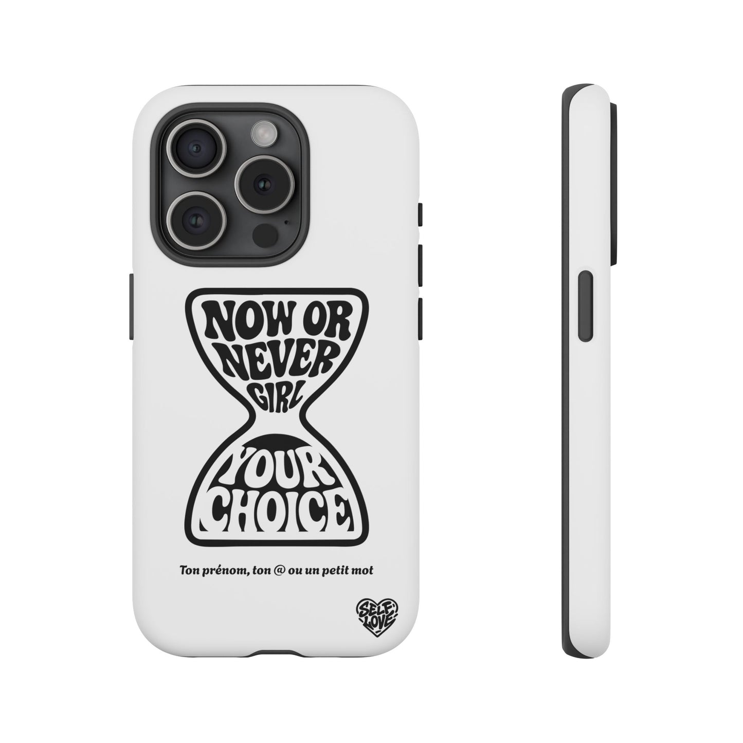 Now Or Never Girl - Coque iPhone (blanc)