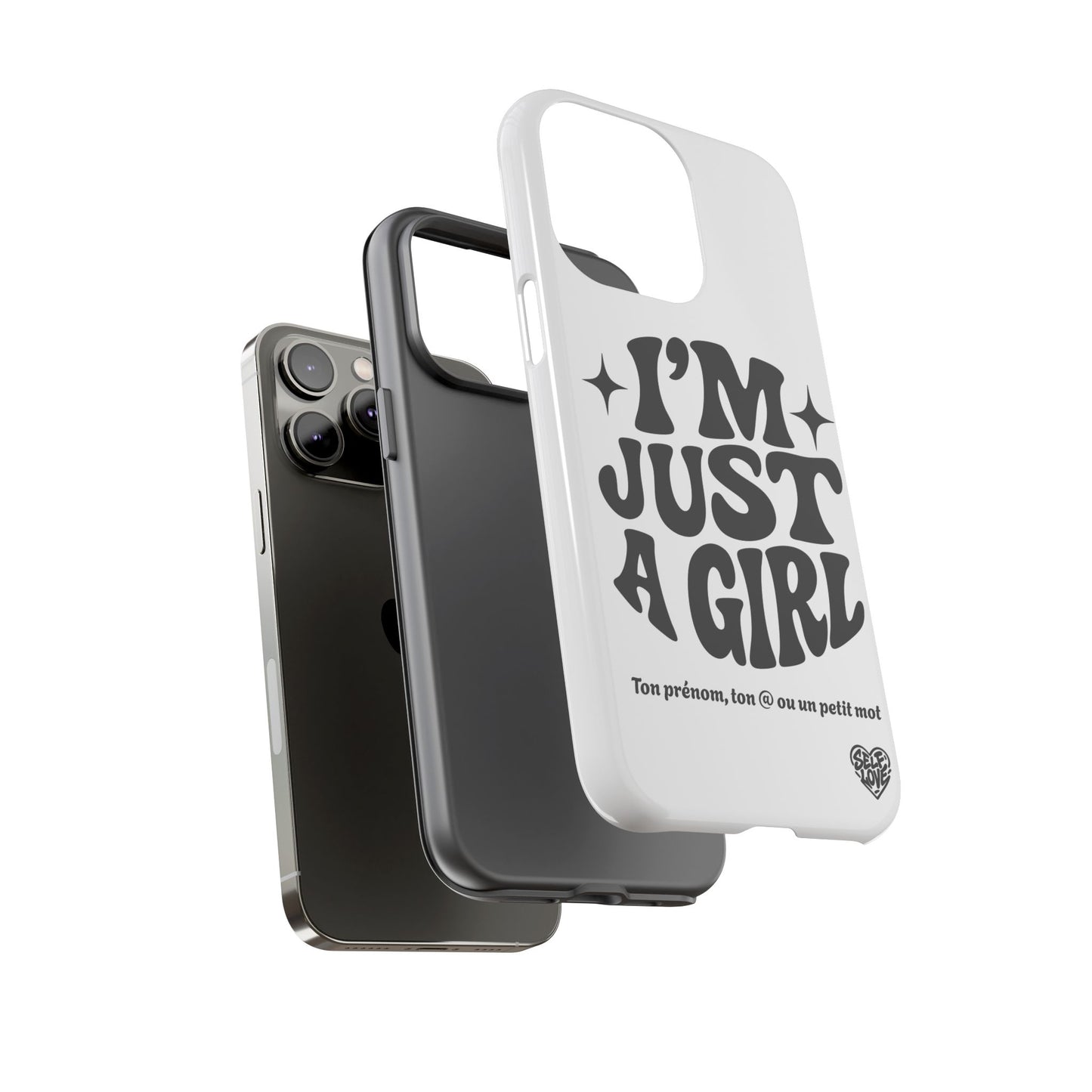 Im Just A Girl - Coque iPhone (blanc)