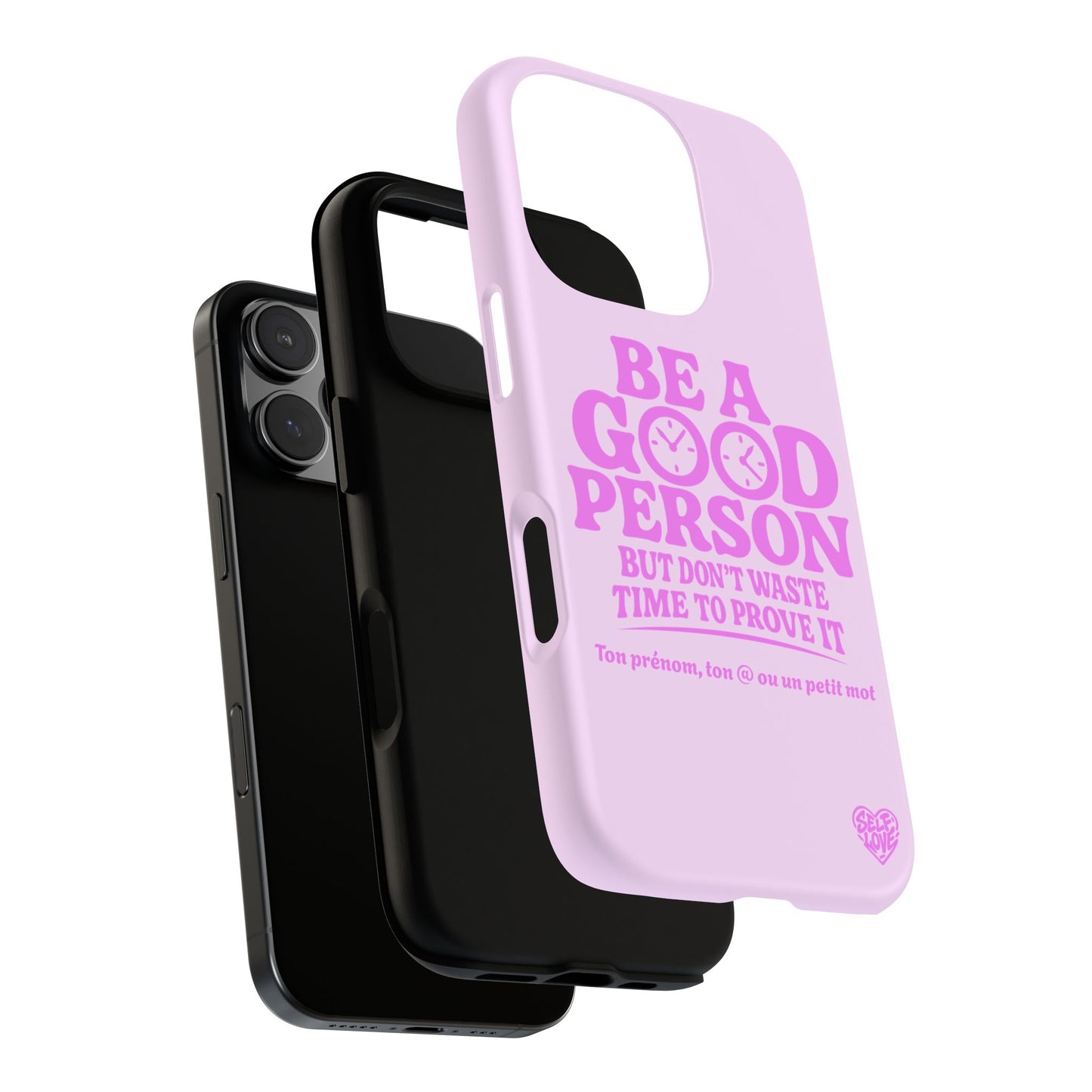 Be A Good Person - Coque iPhone (rose)
