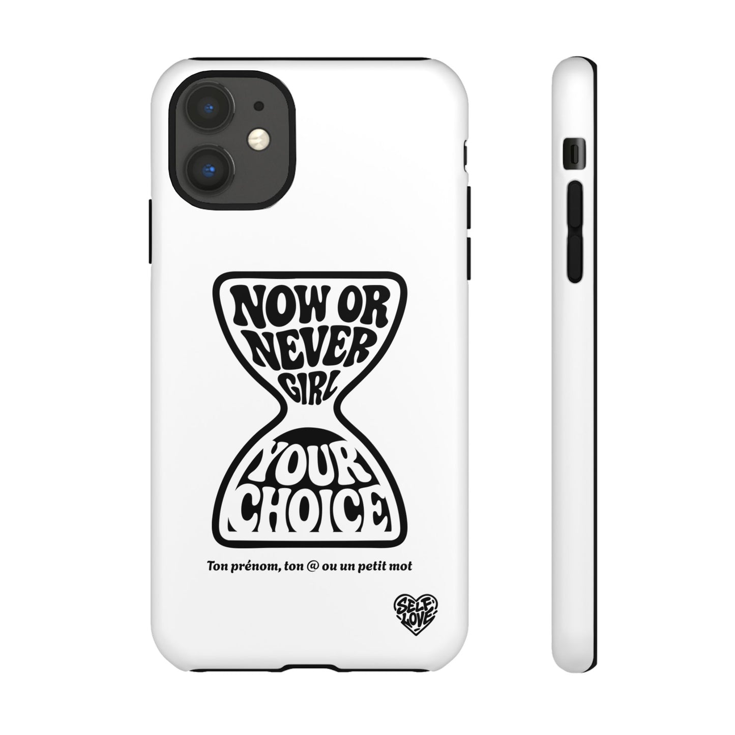 Now Or Never Girl - Coque iPhone (blanc)