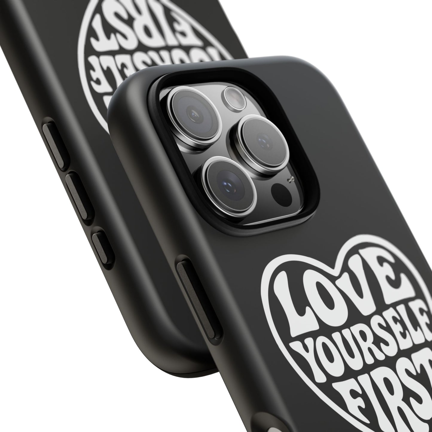 Love Yourself First - Coque iPhone (noir)