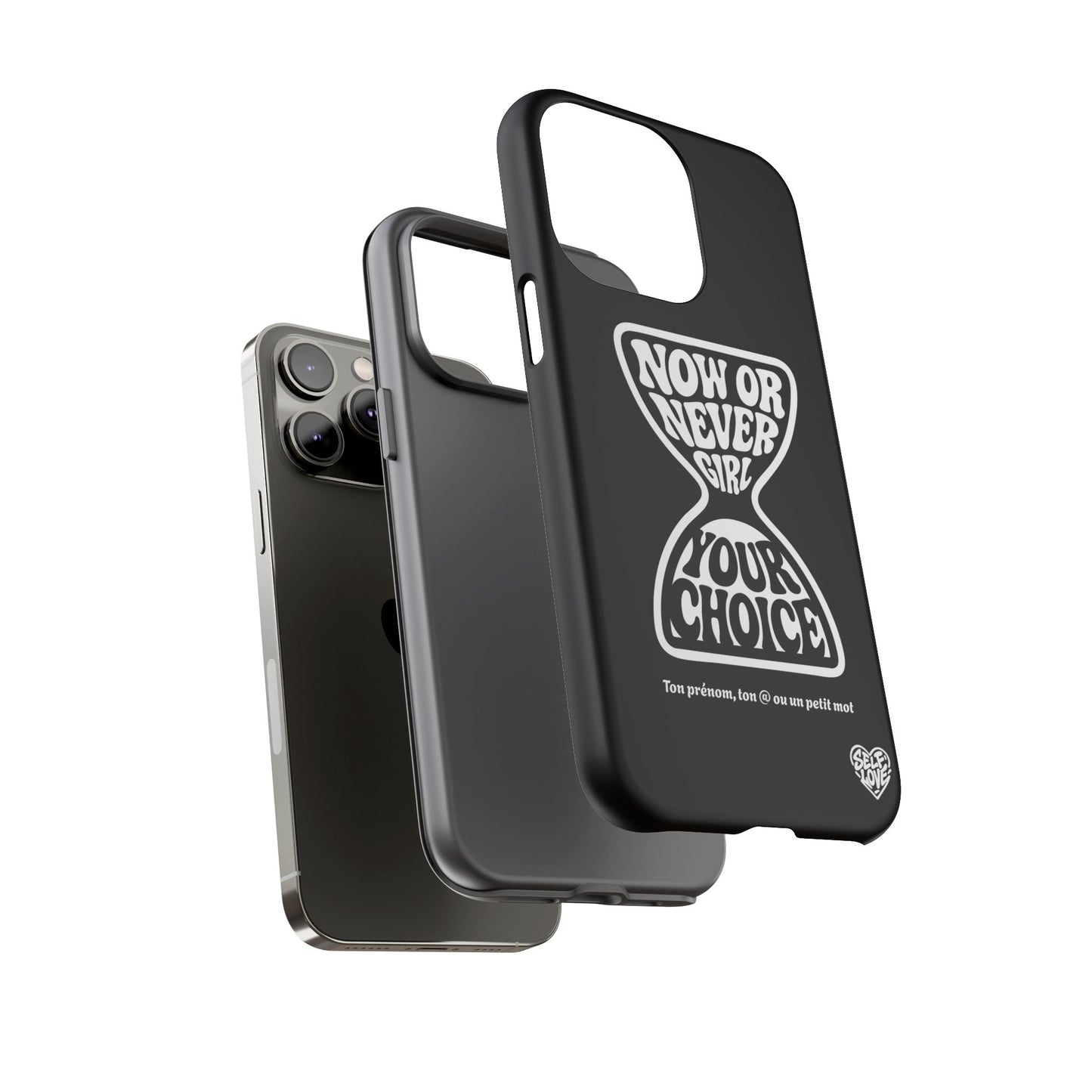 Now Or Never Girl - Coque iPhone (noir)