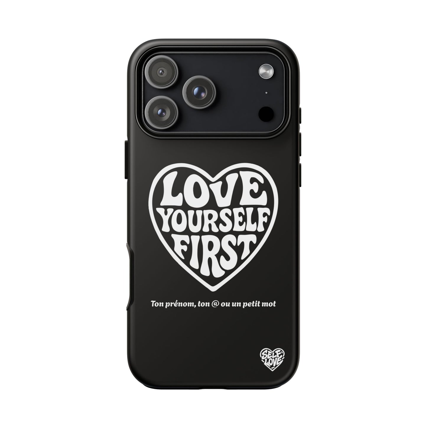 Love Yourself First - Coque iPhone (noir)