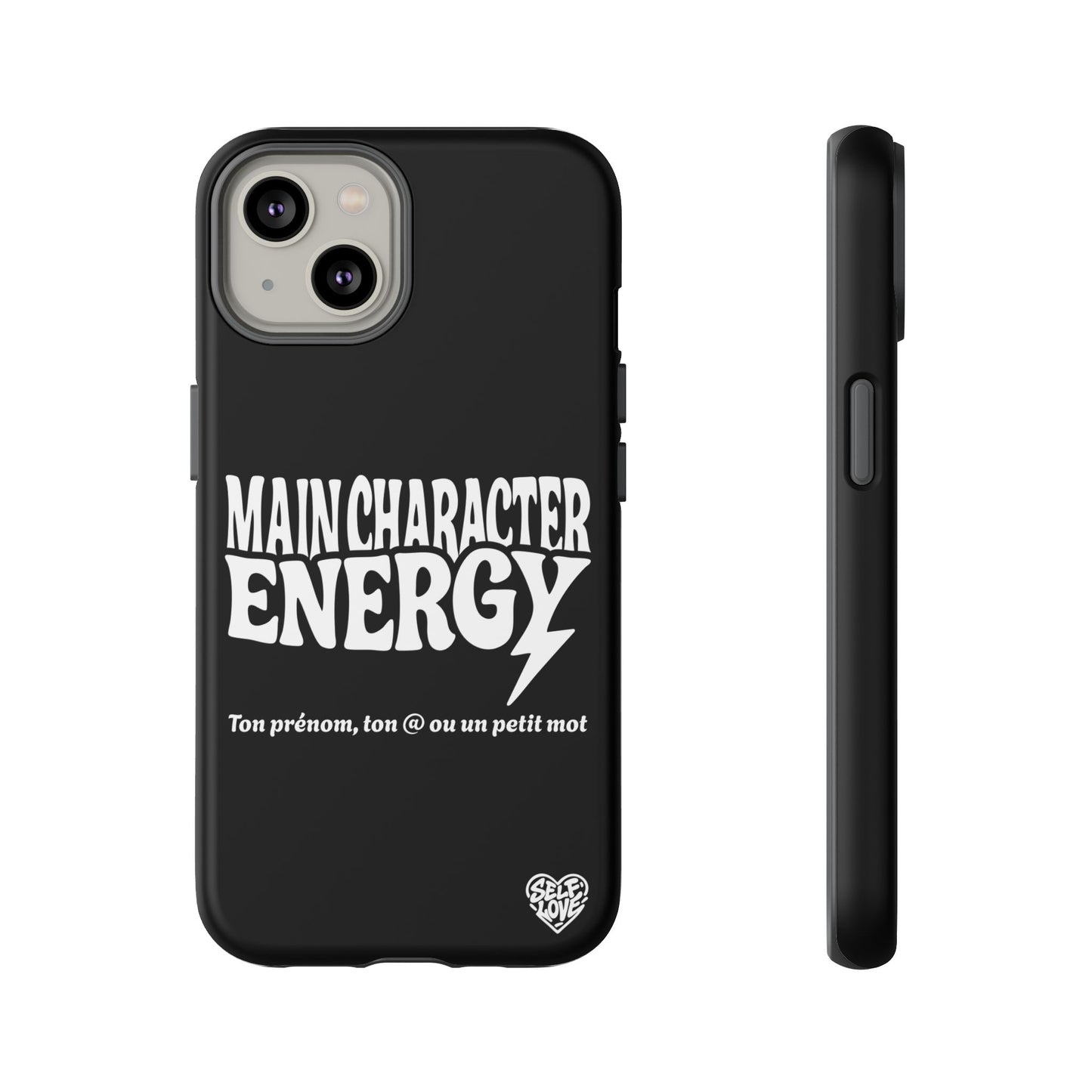 Main Character Energy - Coque iPhone (noir)