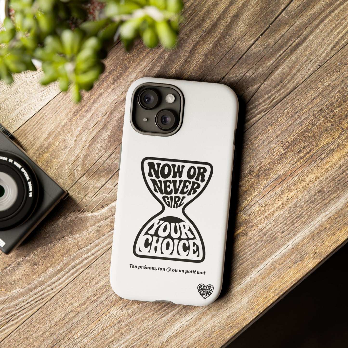Now Or Never Girl - Coque iPhone (blanc)