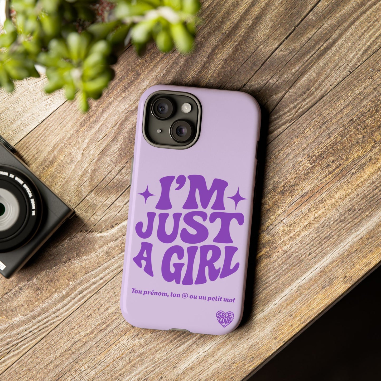 Im Just A Girl - Coque iPhone (violet)