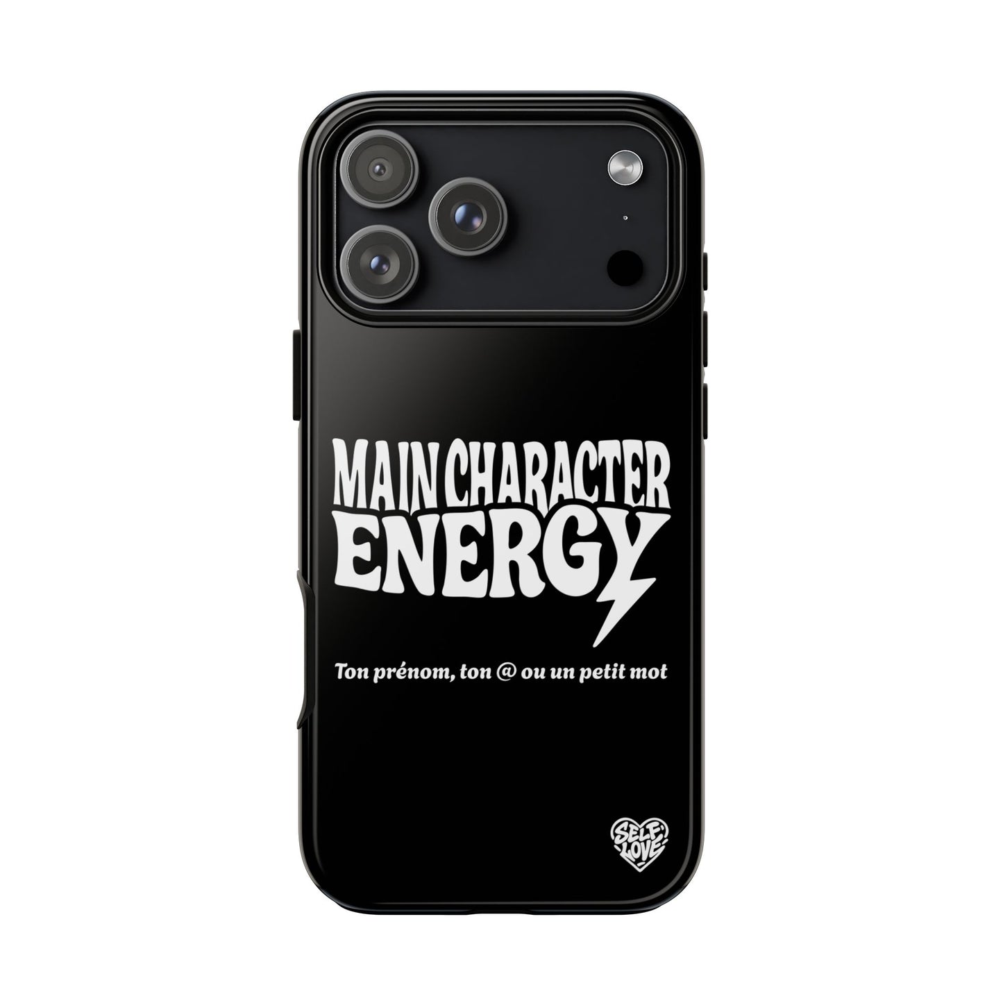 Main Character Energy - Coque iPhone (noir)