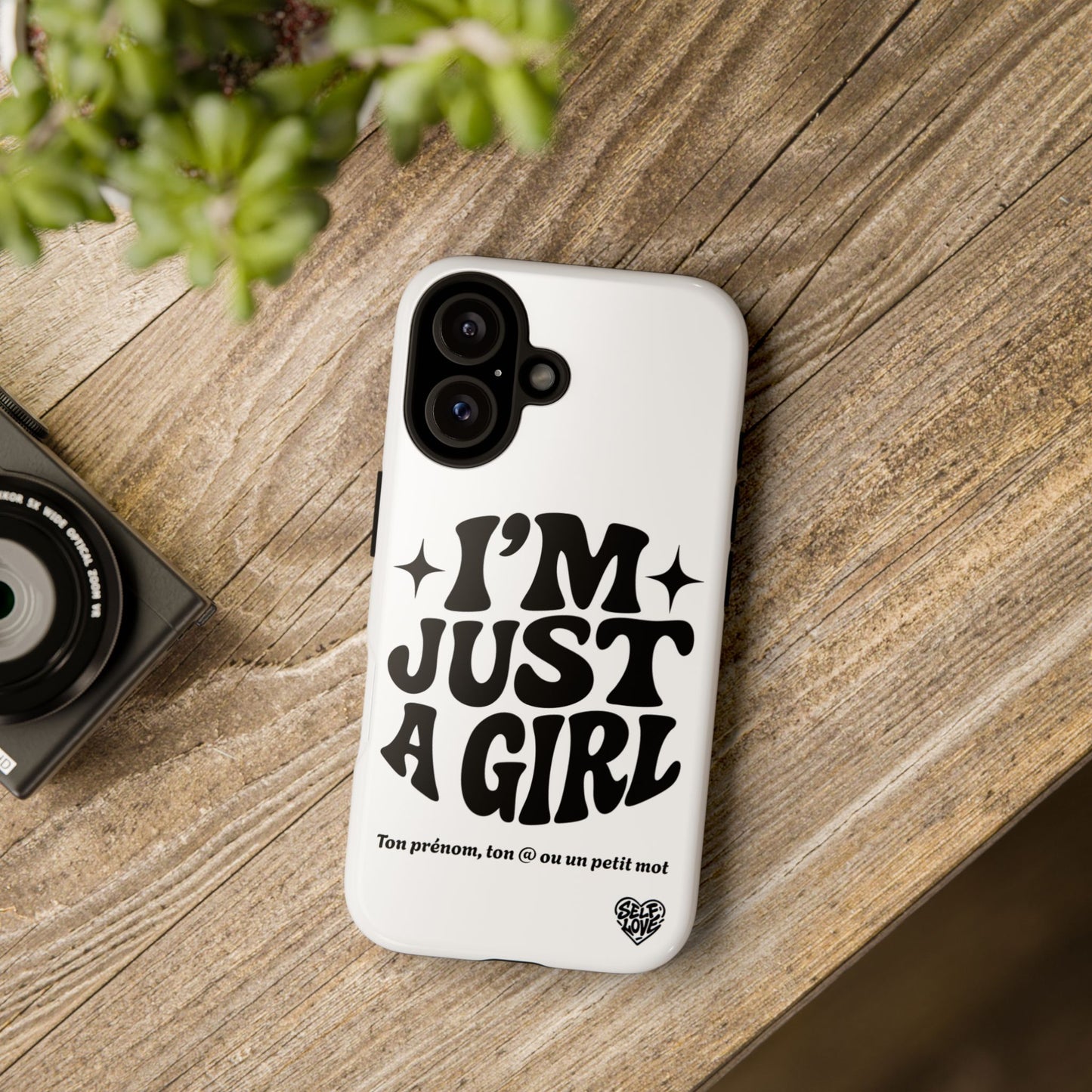 Im Just A Girl - Coque iPhone (blanc)