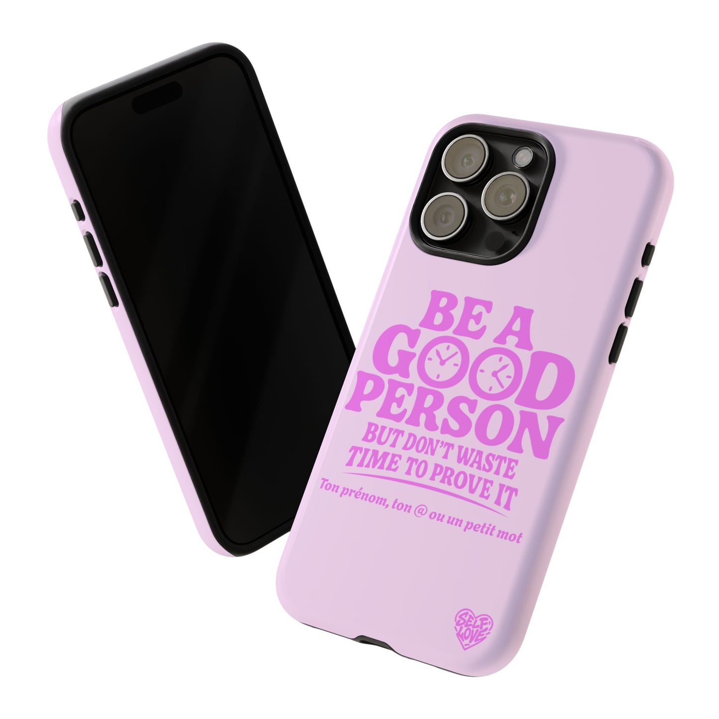 Be A Good Person - Coque iPhone (rose)