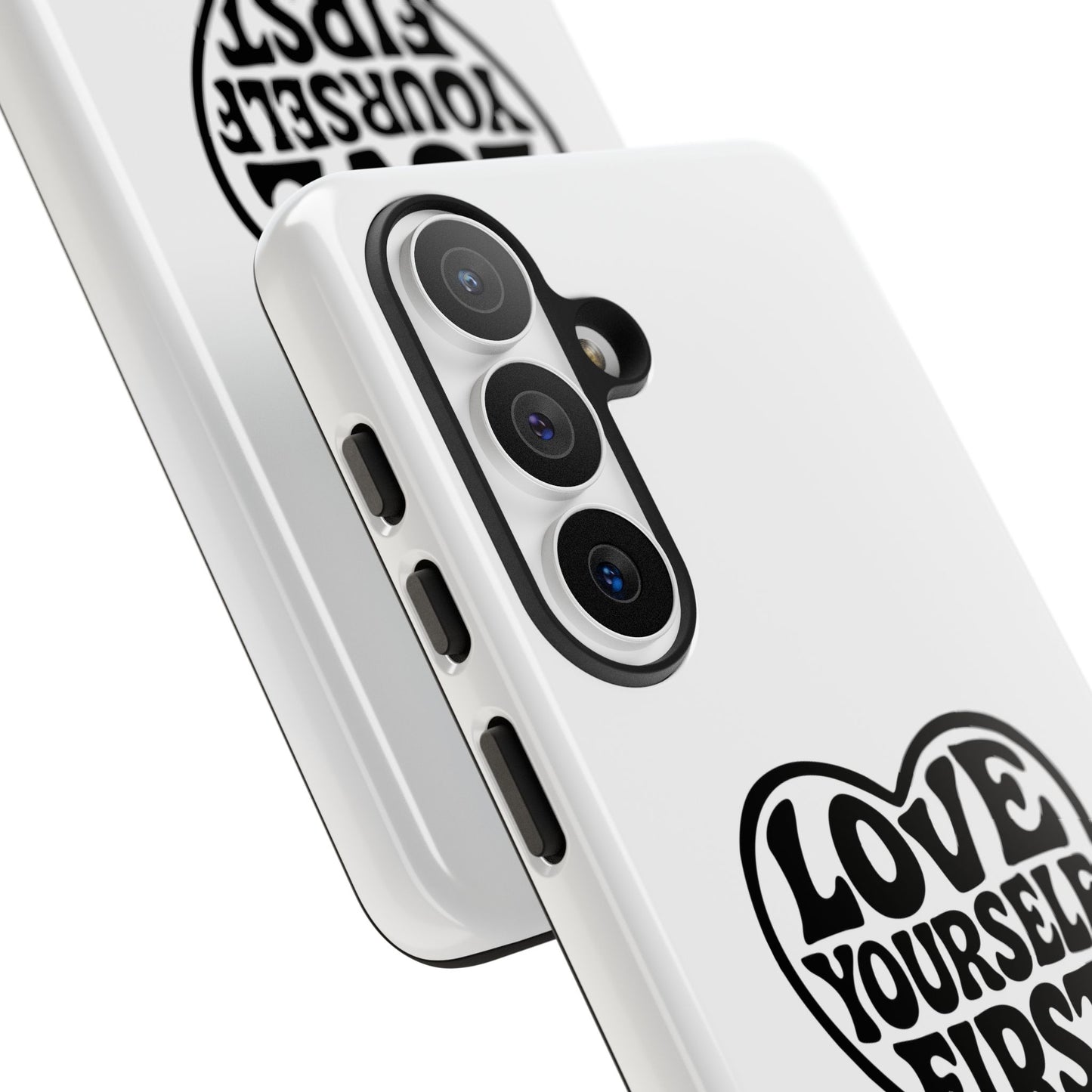 Love Yourself First - Coque Samsung (blanc)
