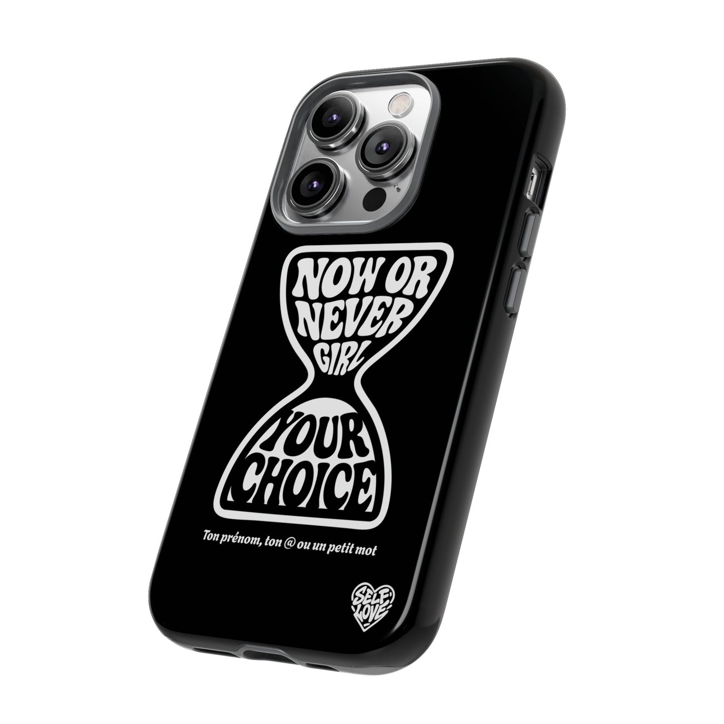 Now Or Never Girl - Coque iPhone (noir)