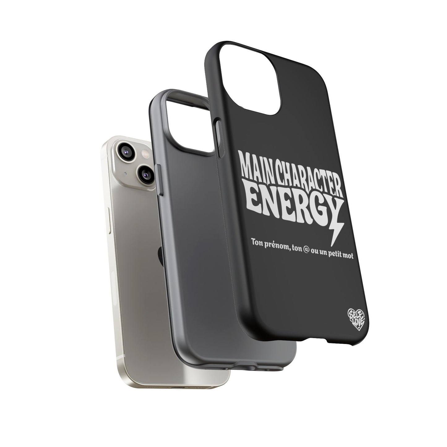 Main Character Energy - Coque iPhone (noir)