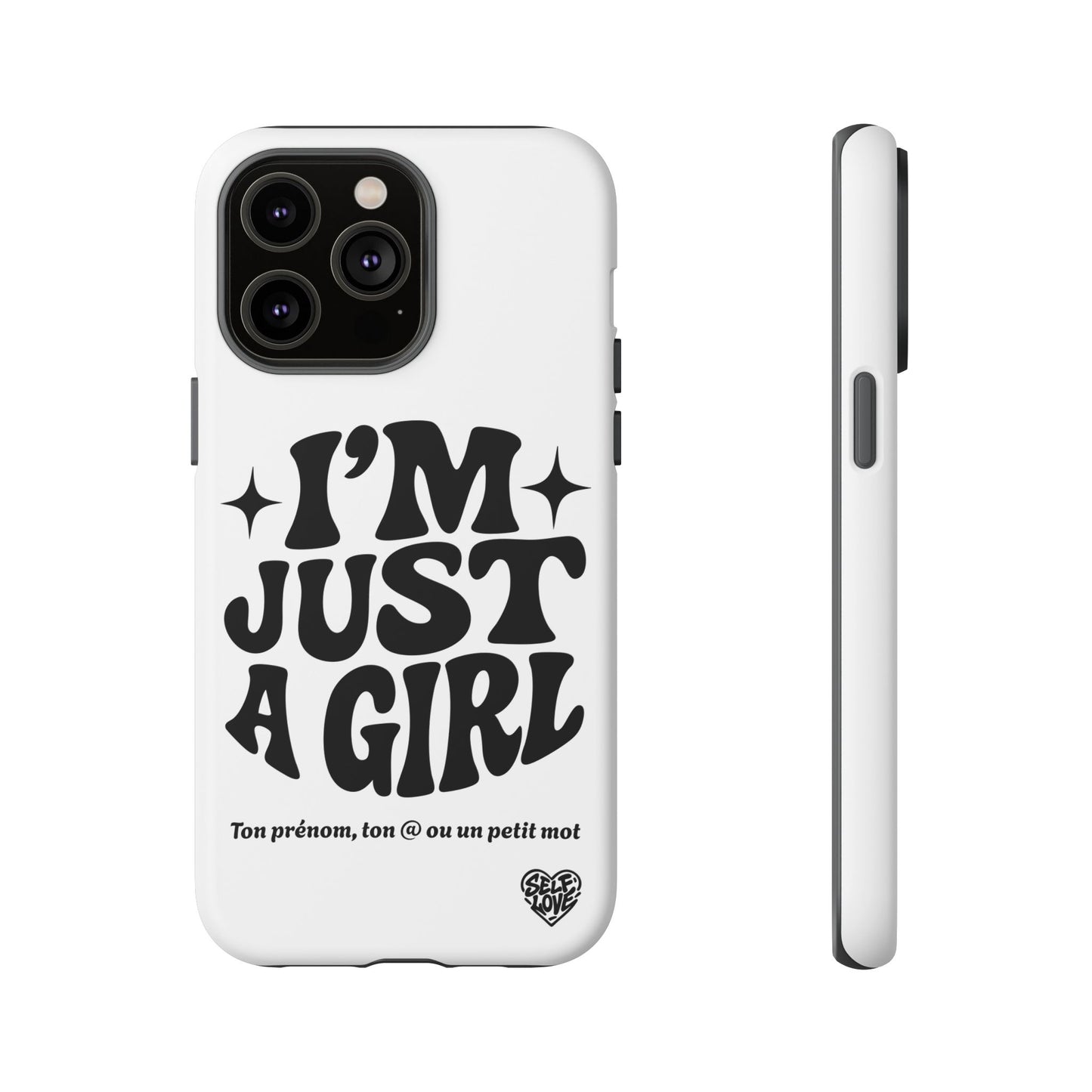 Im Just A Girl - Coque iPhone (blanc)