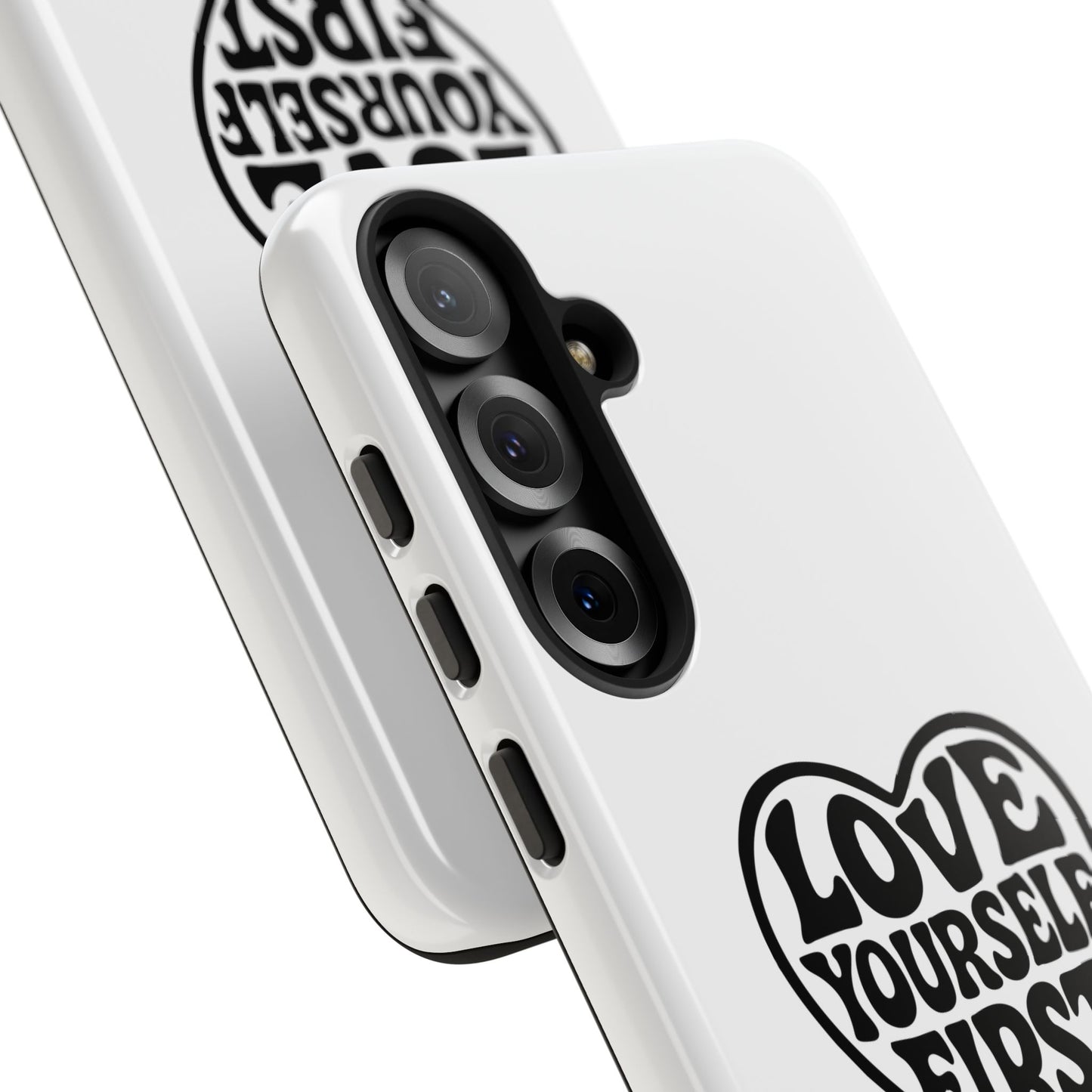 Love Yourself First - Coque Samsung (blanc)