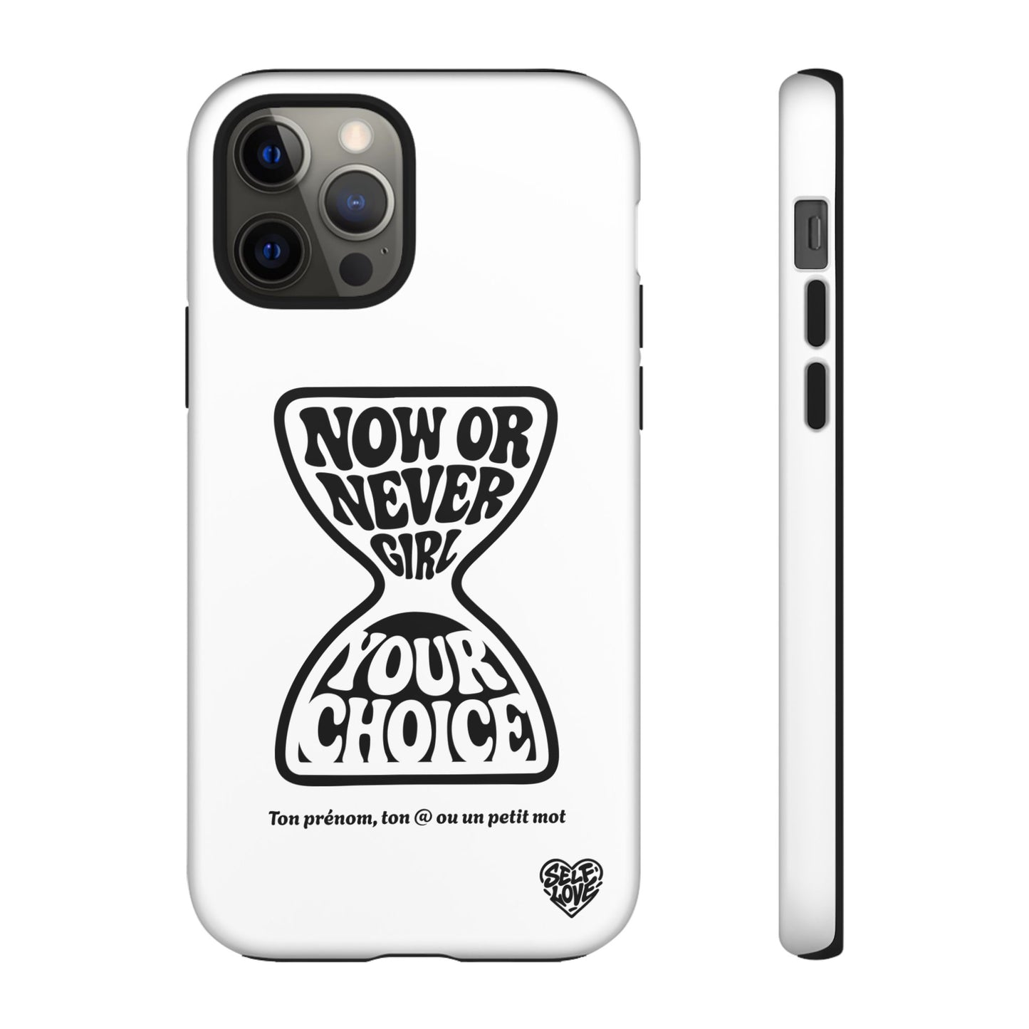 Now Or Never Girl - Coque iPhone (blanc)