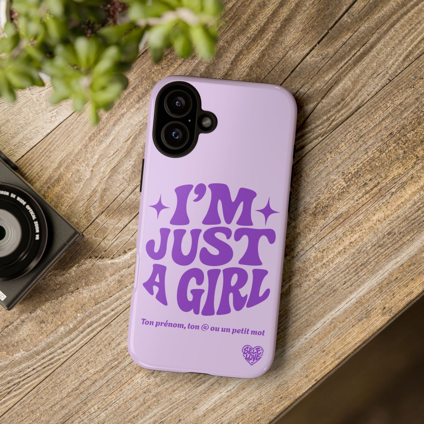 Im Just A Girl - Coque iPhone (violet)