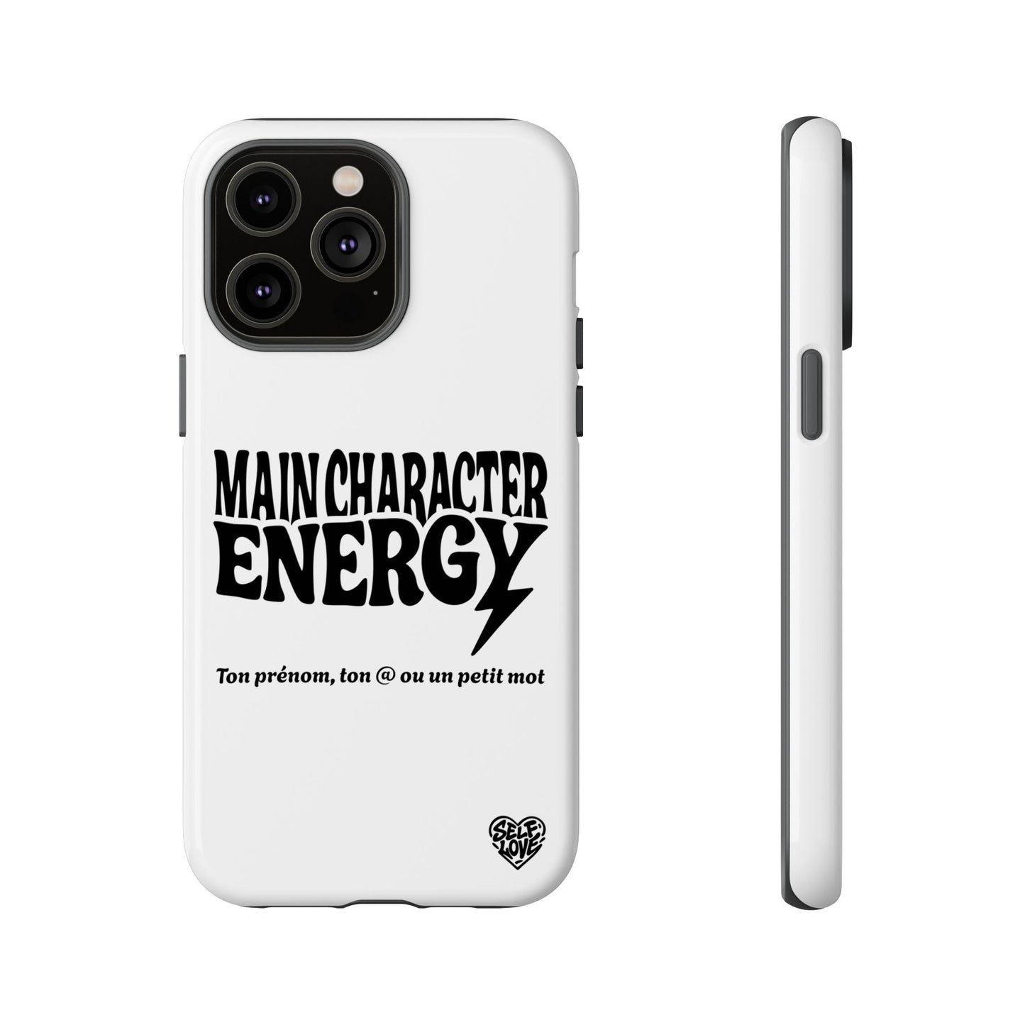 Main Character Energy - Coque iPhone (blanc)