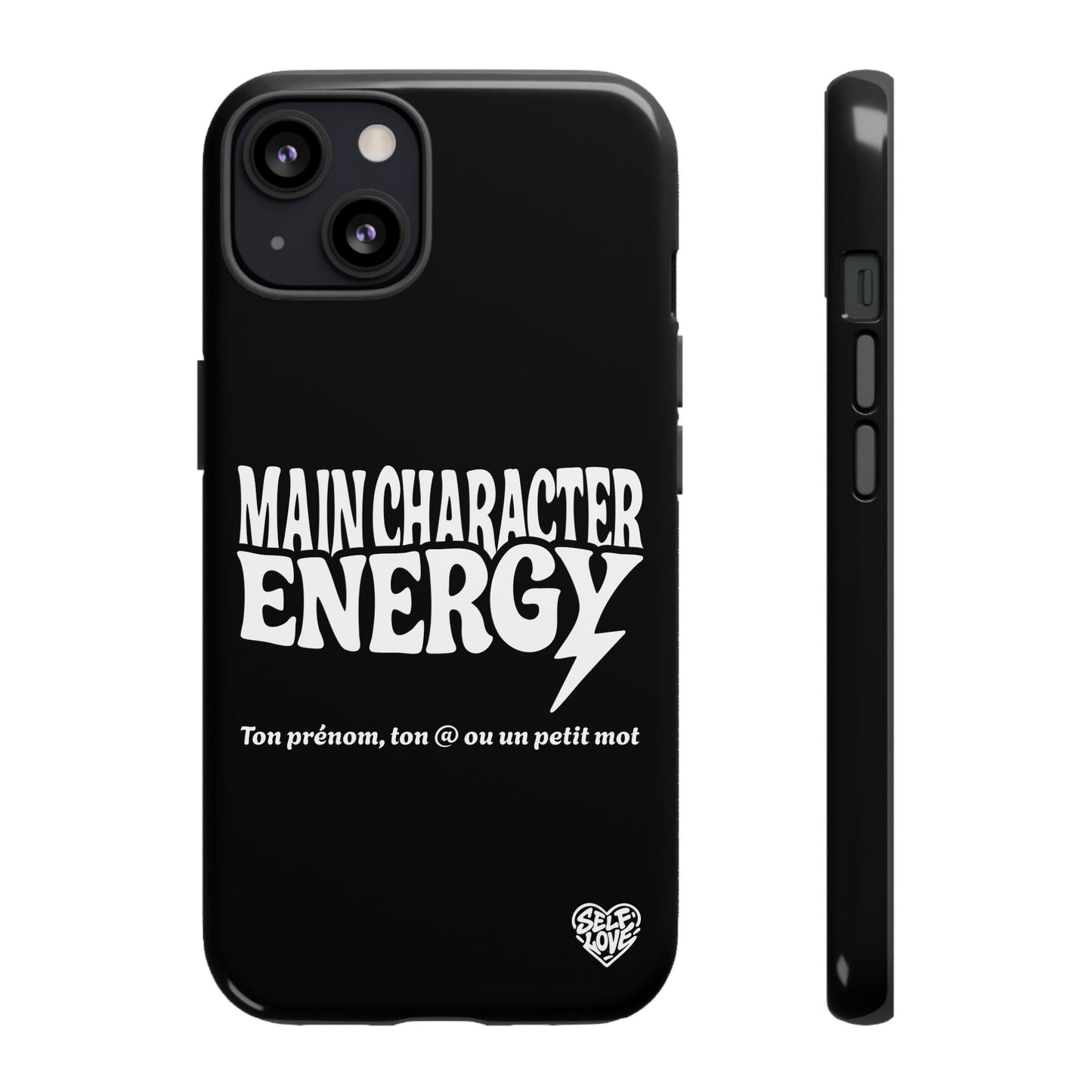 Main Character Energy - Coque iPhone (noir)