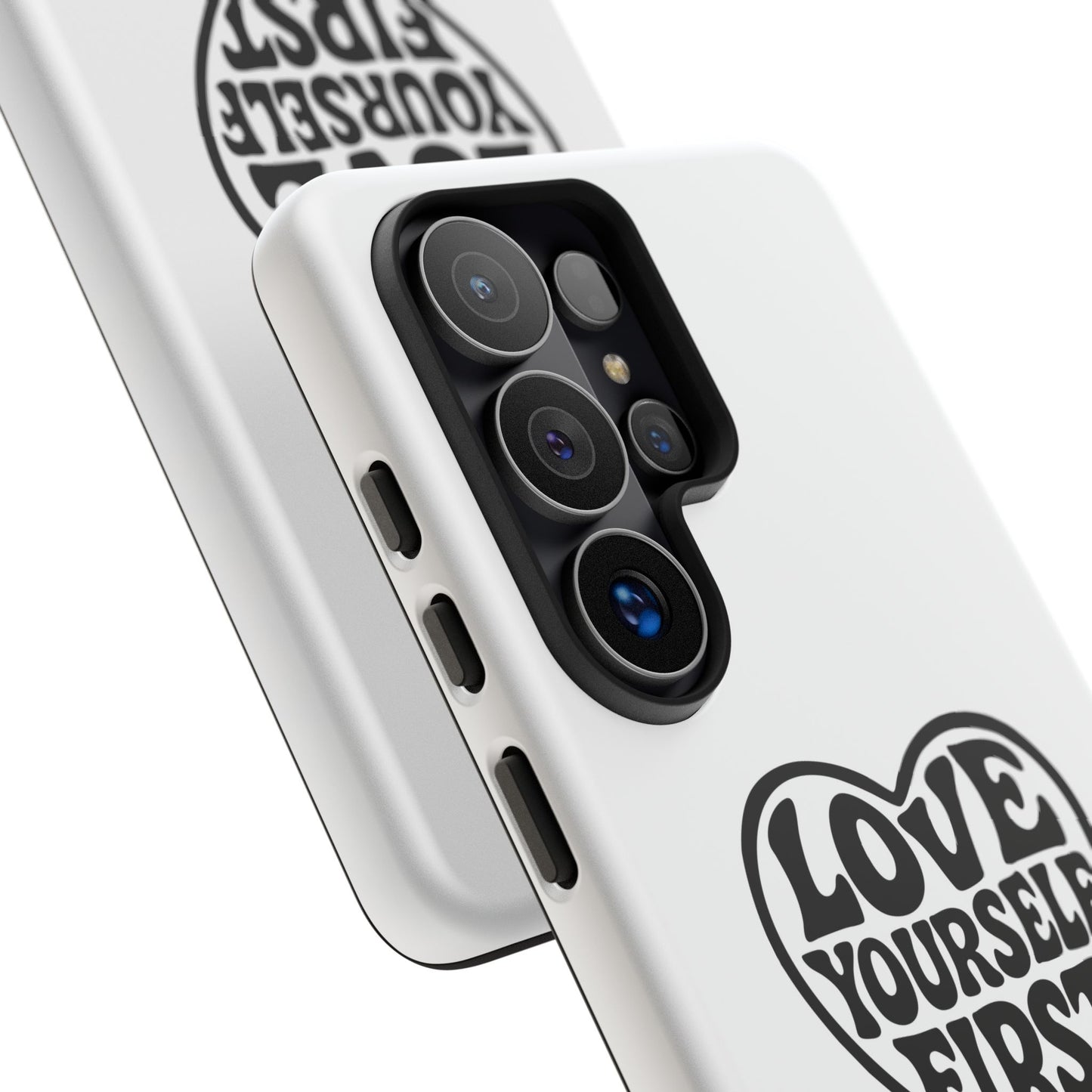 Love Yourself First - Coque Samsung (blanc)