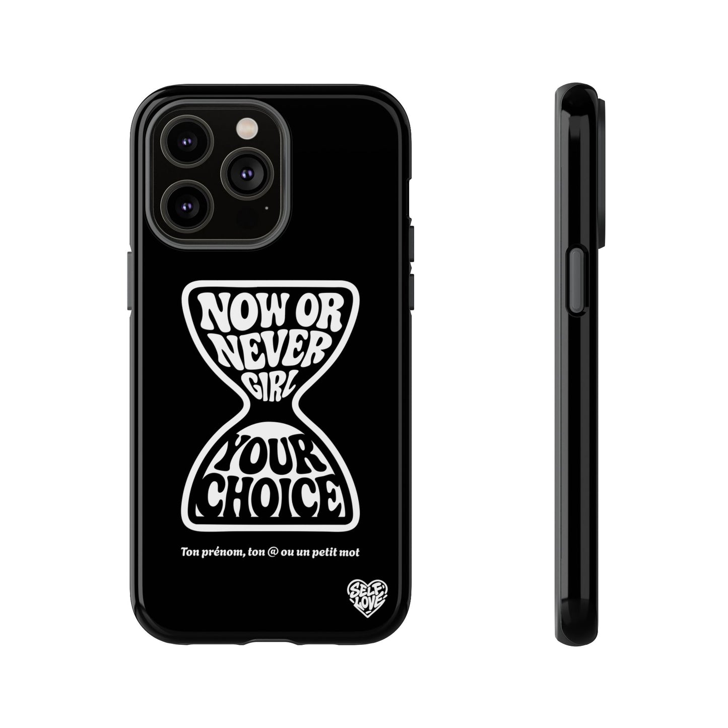 Now Or Never Girl - Coque iPhone (noir)
