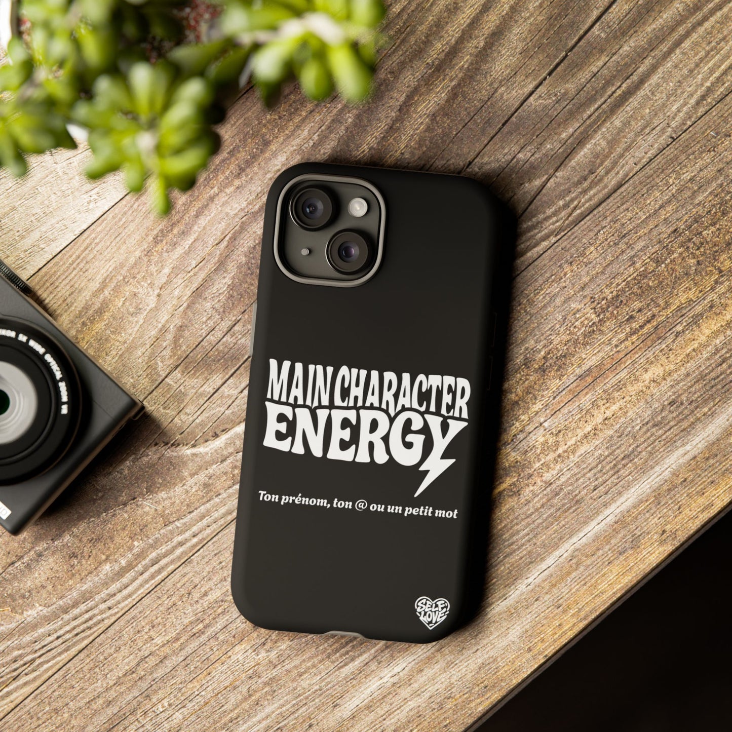 Main Character Energy - Coque iPhone (noir)