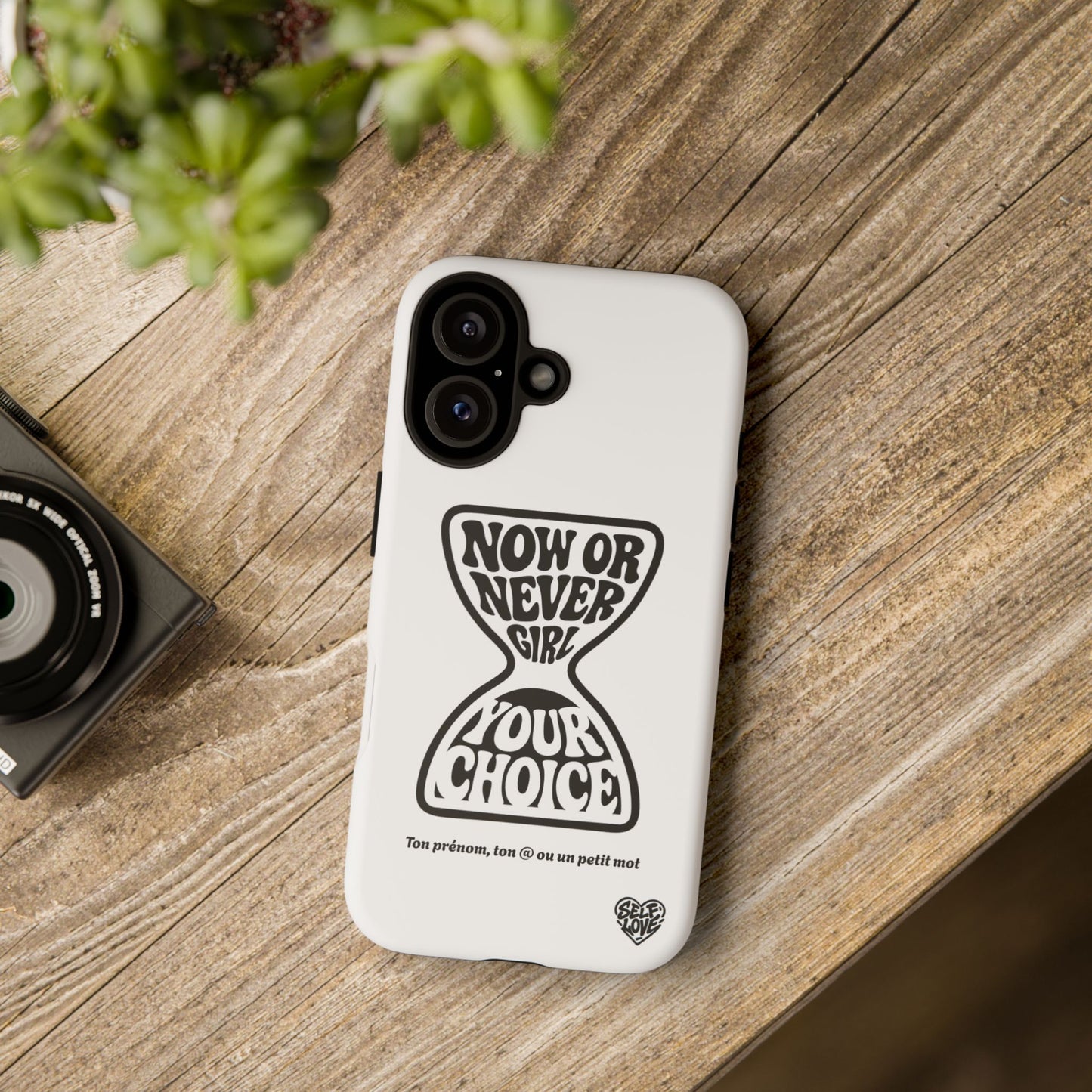Now Or Never Girl - Coque iPhone (blanc)