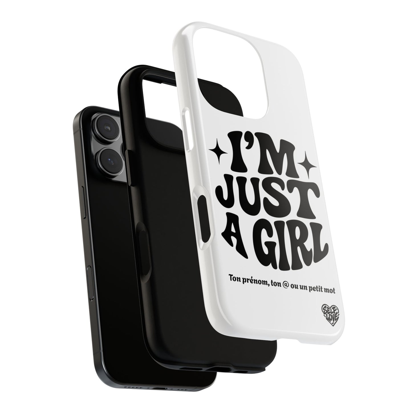 Im Just A Girl - Coque iPhone (blanc)