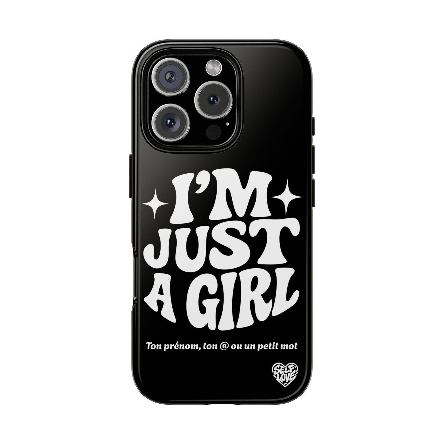 Im Just A Girl - Coque iPhone (noir)