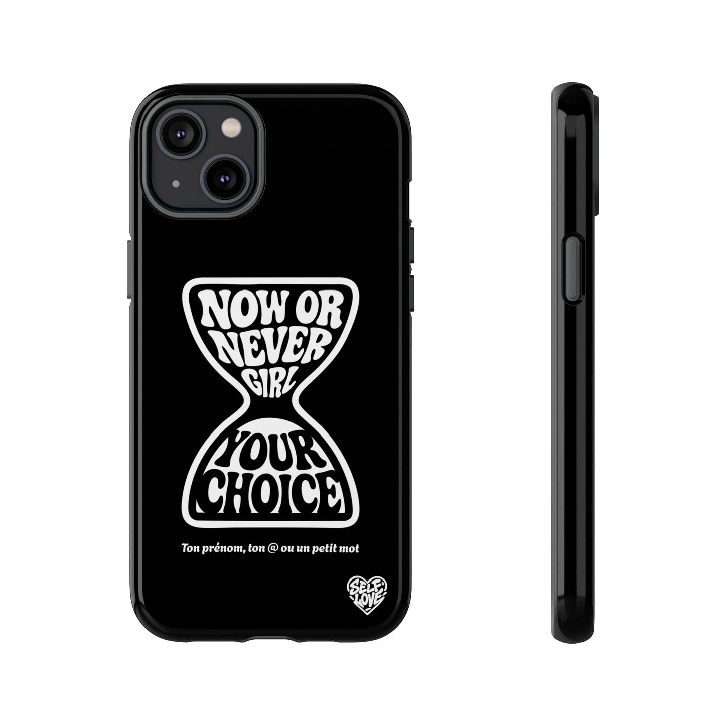 Now Or Never Girl - Coque iPhone (noir)