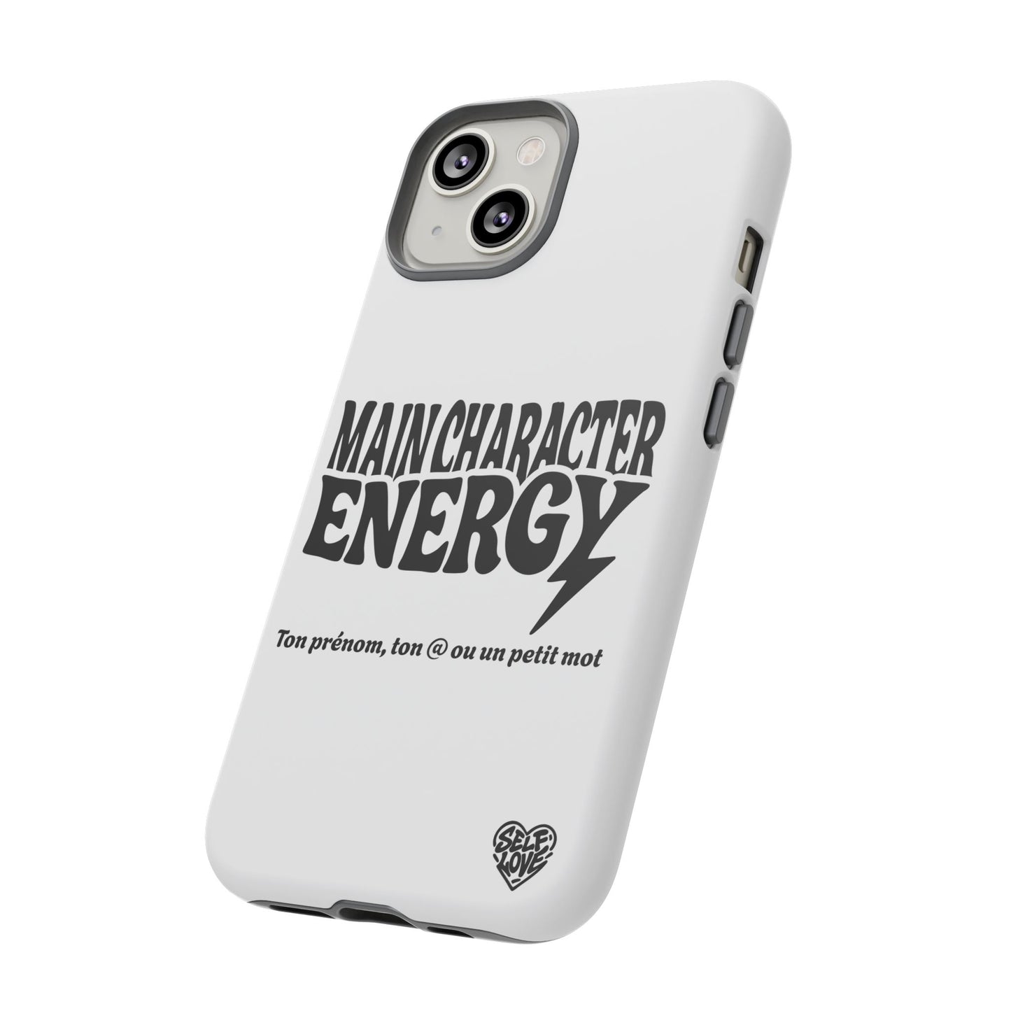 Main Character Energy - Coque iPhone (blanc)
