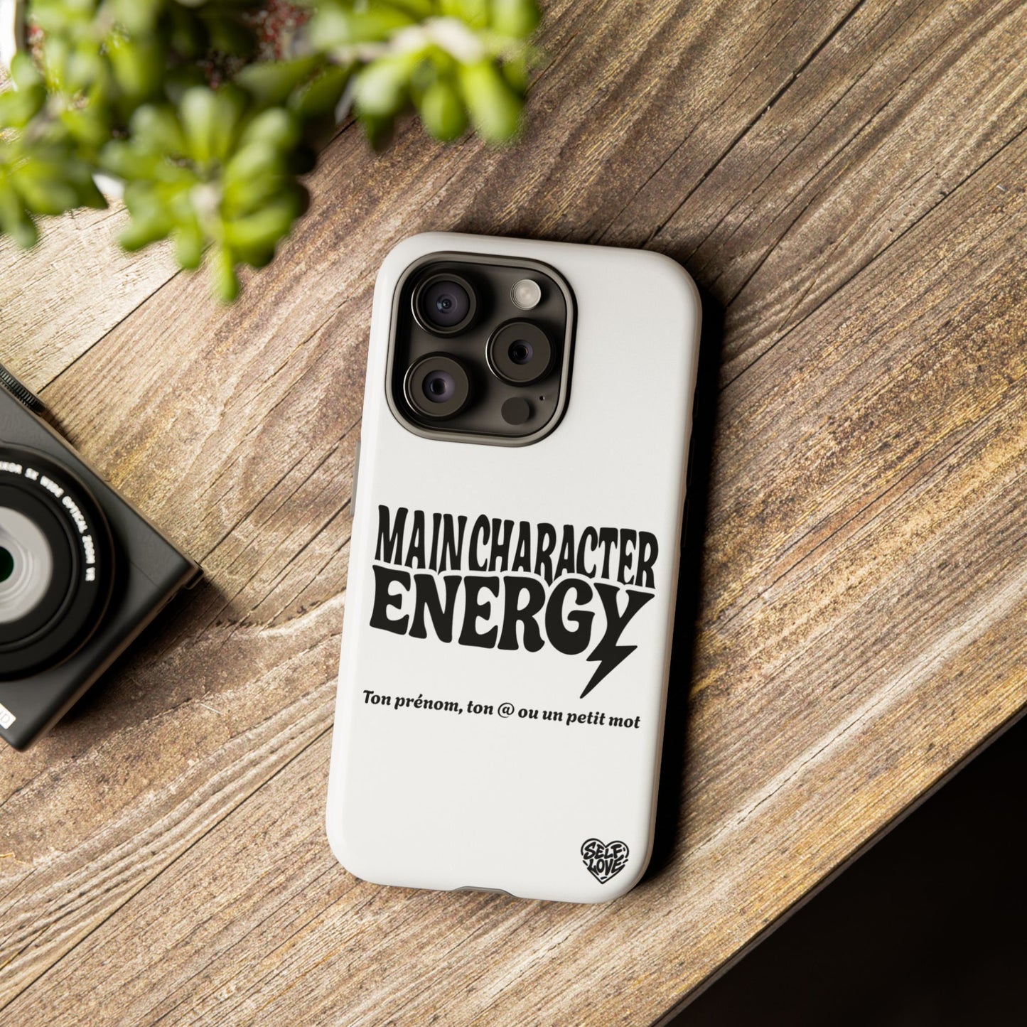 Main Character Energy - Coque iPhone (blanc)