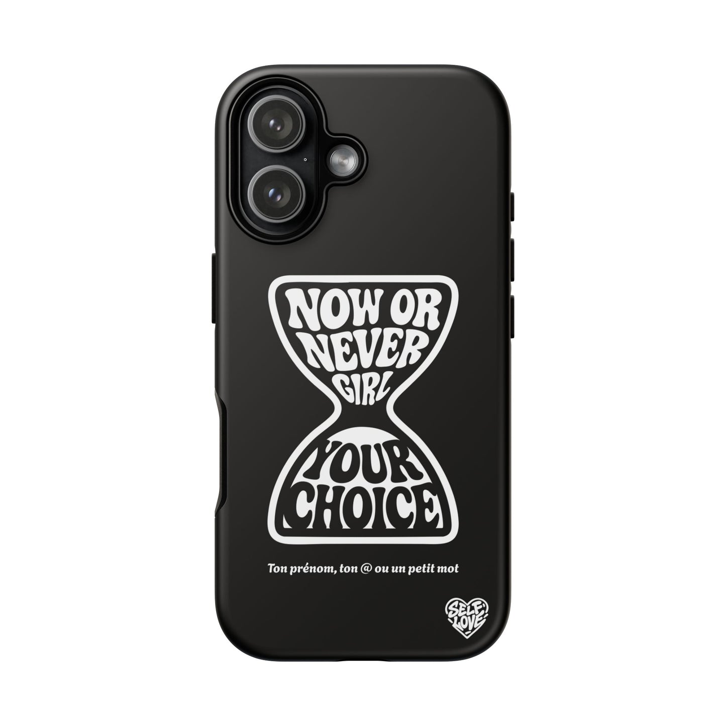 Now Or Never Girl - Coque iPhone (noir)