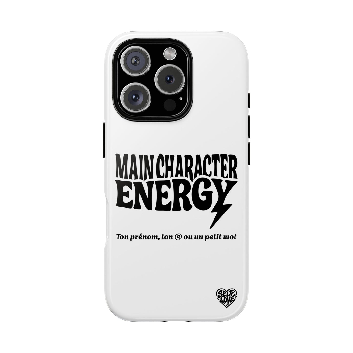 Main Character Energy - Coque iPhone (blanc)
