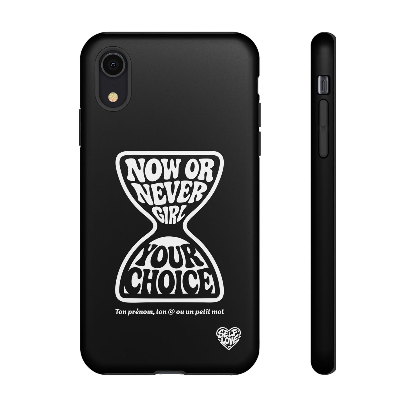 Now Or Never Girl - Coque iPhone (noir)