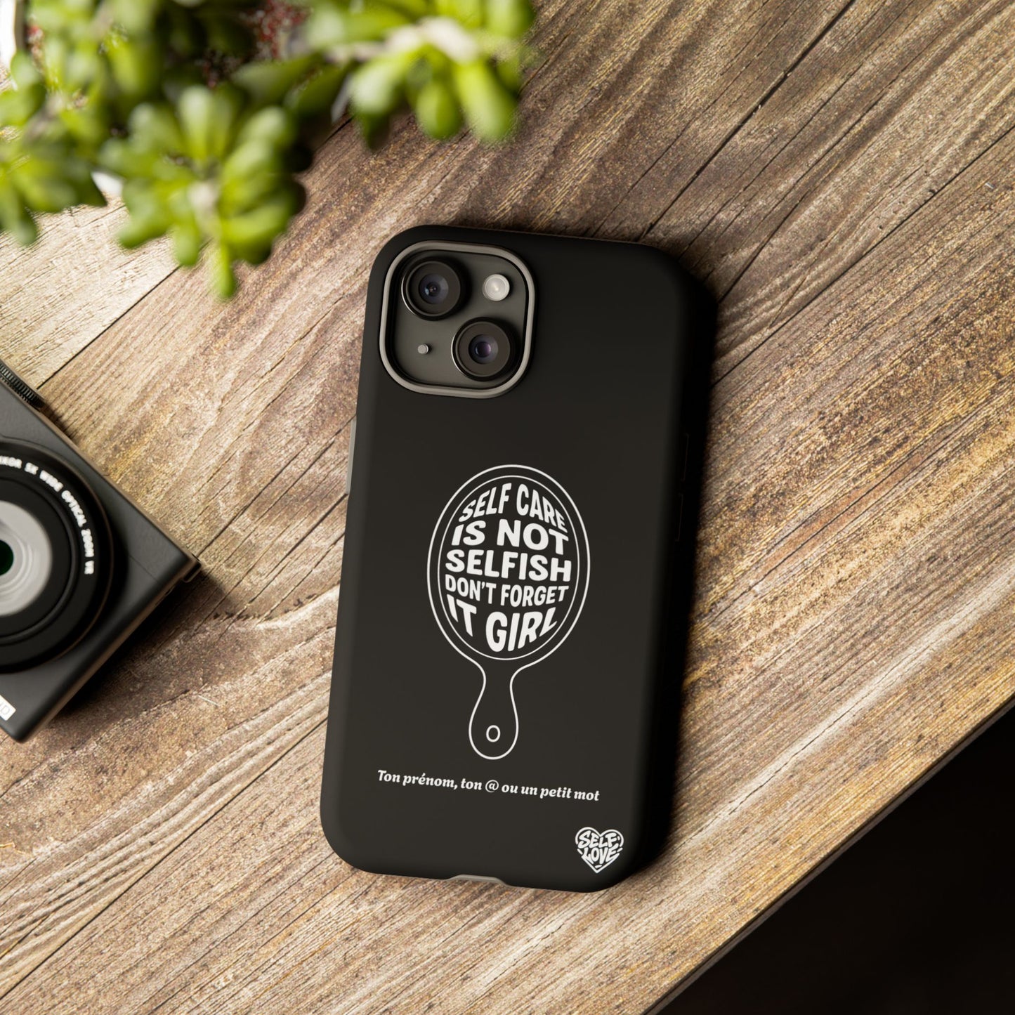 Self Care - Coque iPhone (noir)