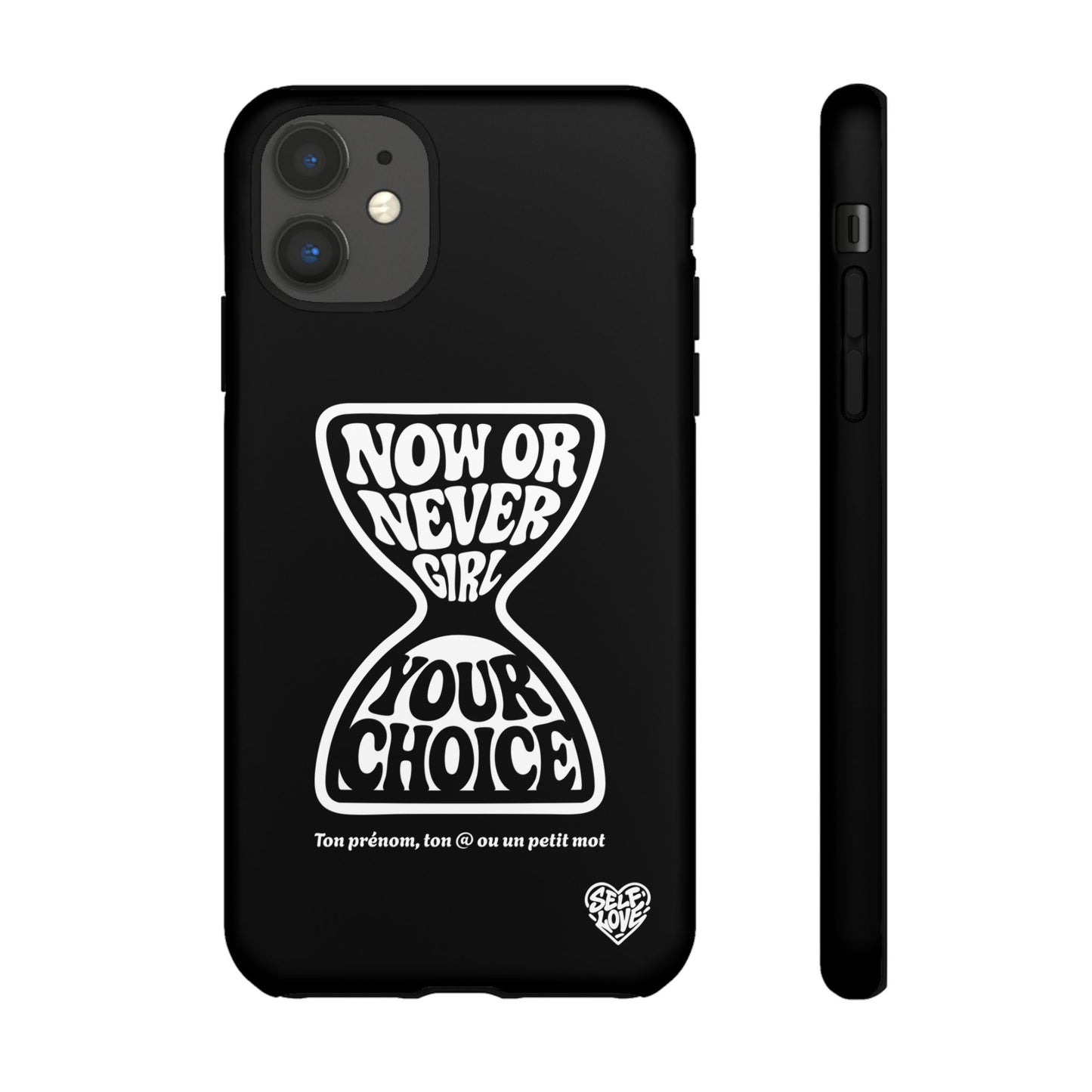 Now Or Never Girl - Coque iPhone (noir)