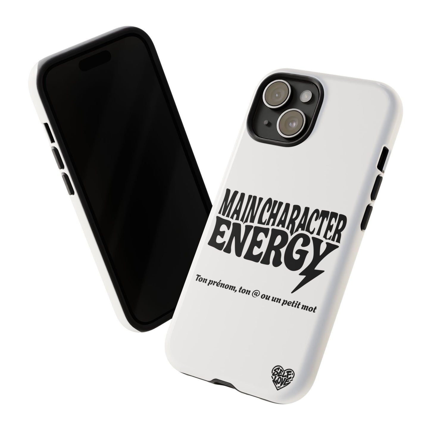 Main Character Energy - Coque iPhone (blanc)
